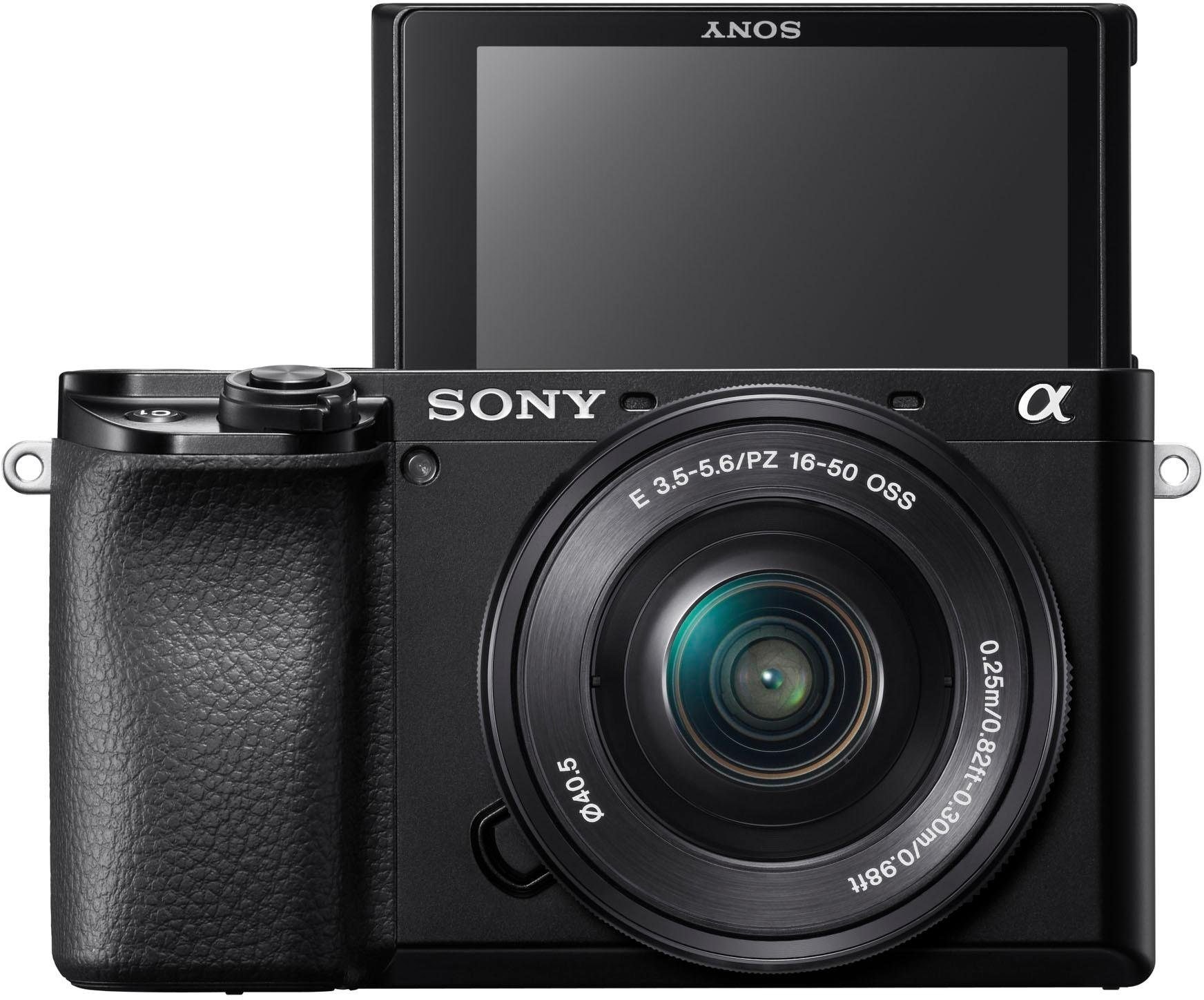 Sony Systemkamera »ILCE-6100B -Alpha 6100 E-Mount«, 24,2 MP, 4K Video, 180° Klapp-Display, WLAN (Wi-Fi), nur Gehäuse