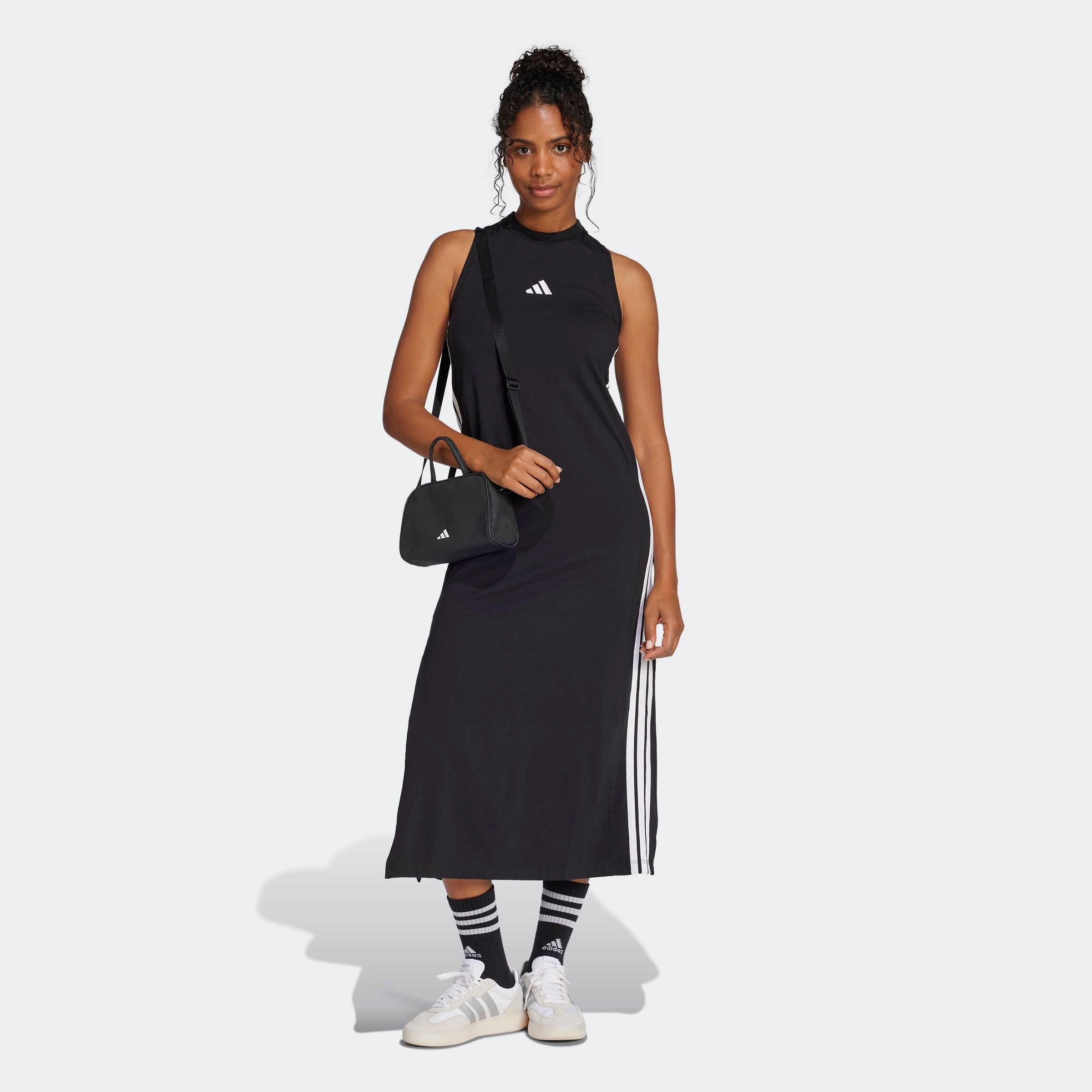 adidas Sportswear Shirtkleid "ESSENTIALS 3-STREIFEN LONG RACERBACK" ärmello günstig online kaufen