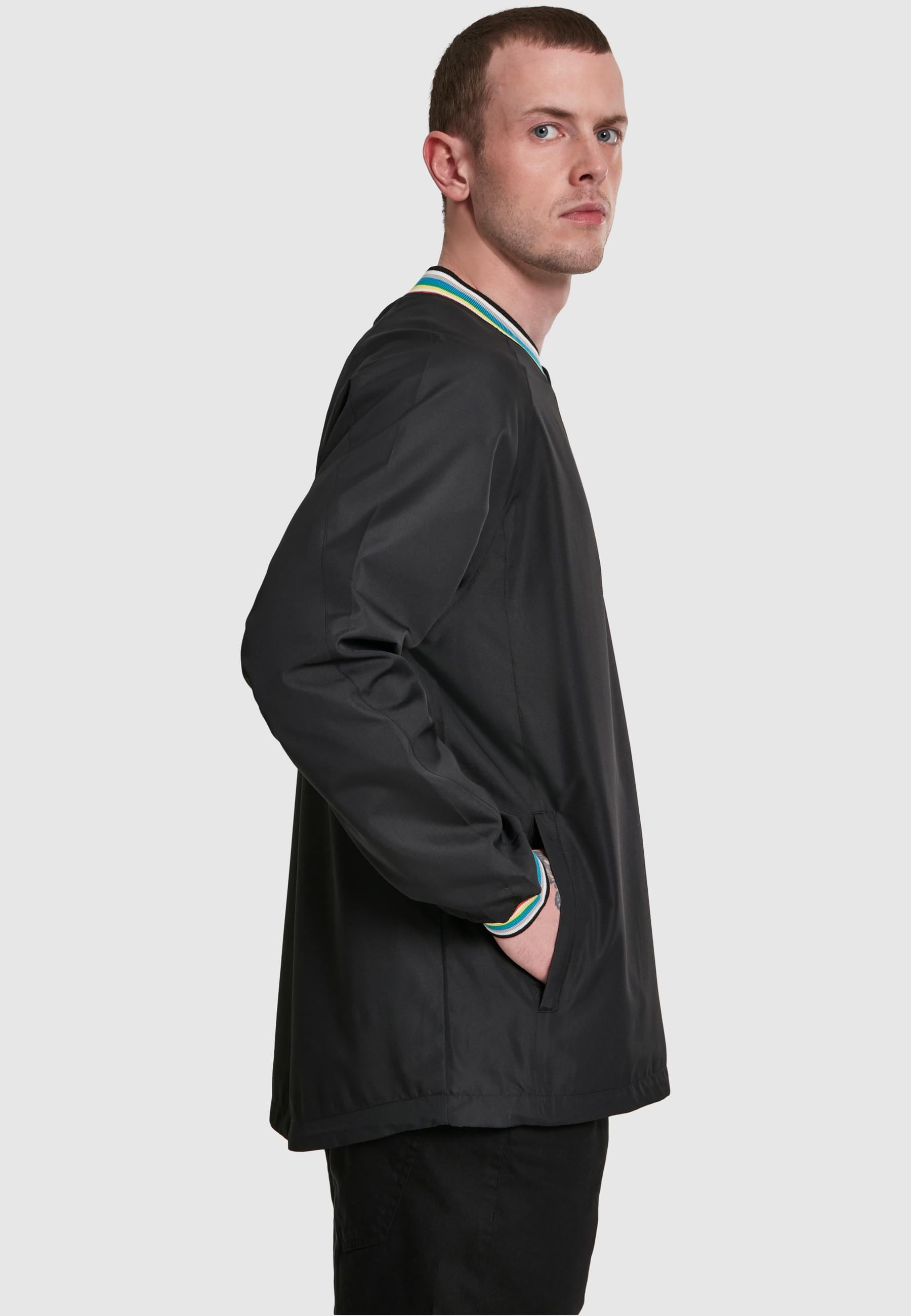 URBAN CLASSICS Rundhalspullover »Urban Classics Herren Warm Up Pull Over«, (1 tlg.)