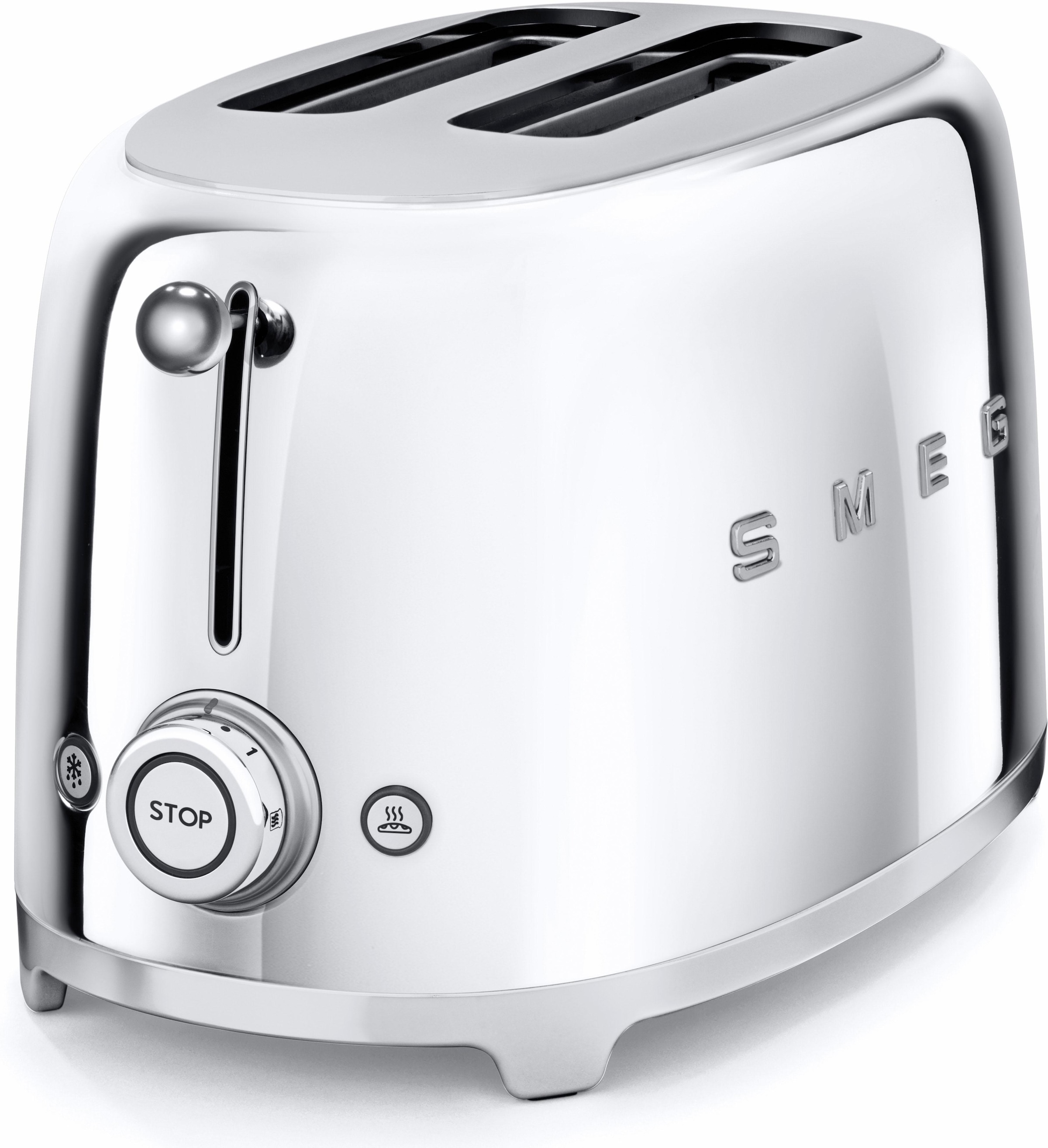 Smeg Toaster "TSF01SSEU", 2 kurze Schlitze, für 2 Scheiben, 950 W