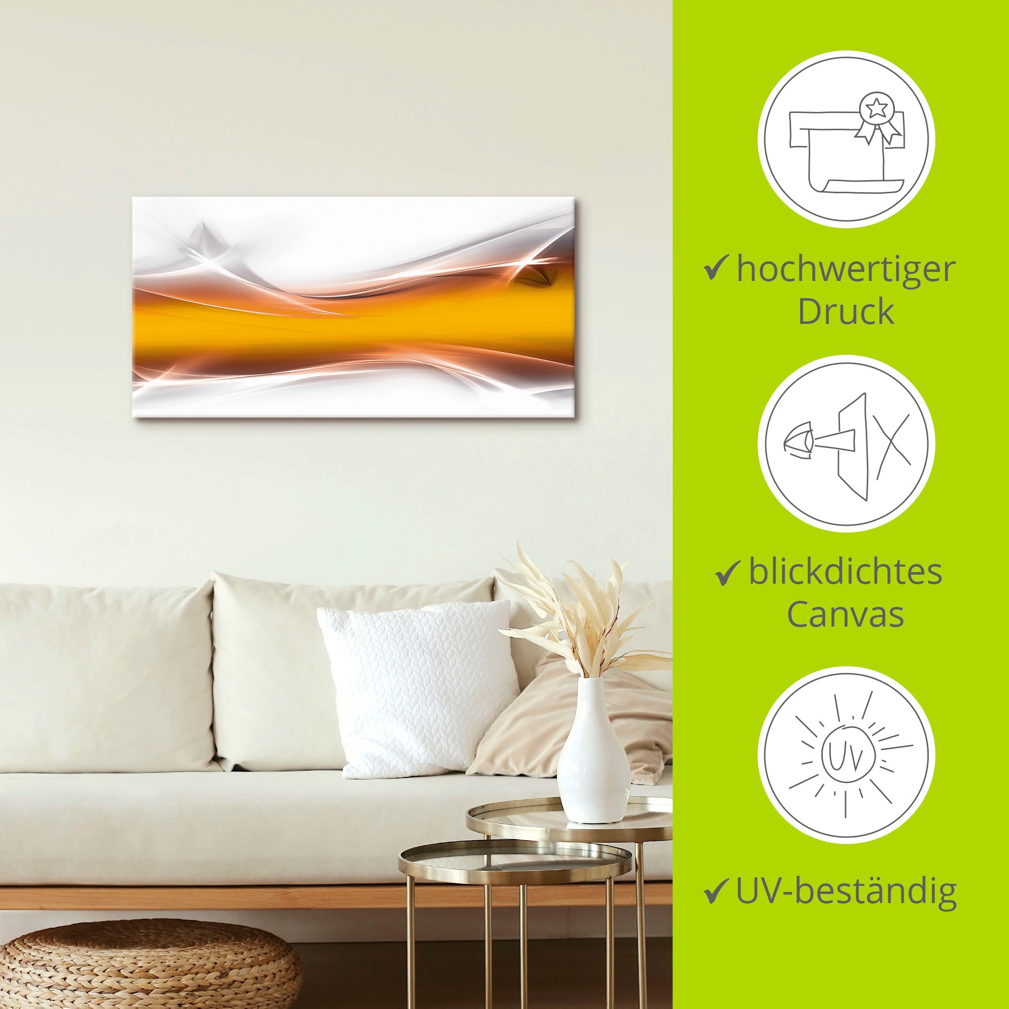 Artland Wandbild »Kreatives Element«, Gegenstandslos, (1 St.), als Leinwandbild, Wandaufkleber in verschied. Größen