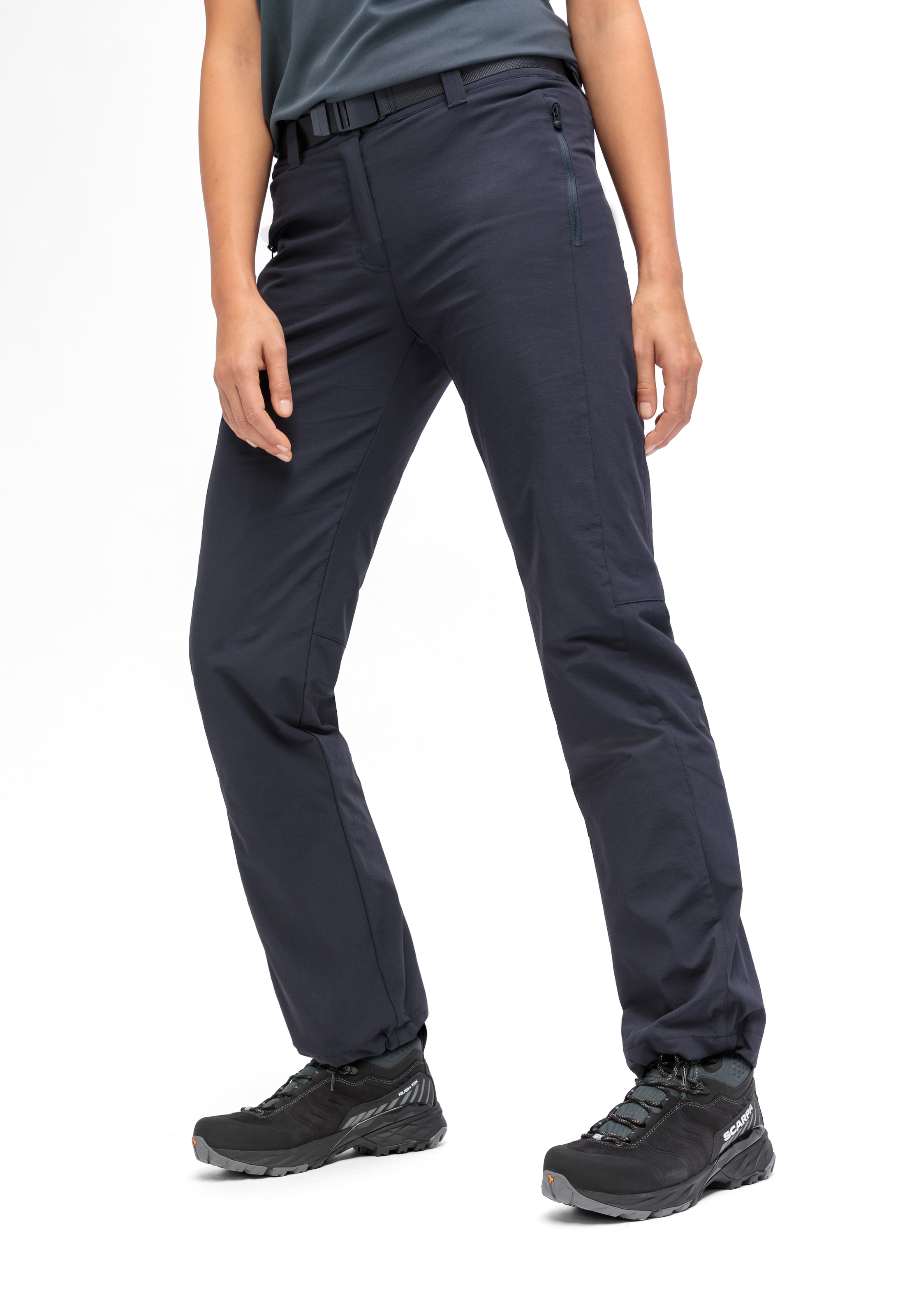 MAIER SPORTS Damen Outdoorhose "DA-HOSE LINING EL. LULAKA WINTER", blau, Gr. 24, Obermaterial: 90% Polyamid, 10% Elasthan, Hosen