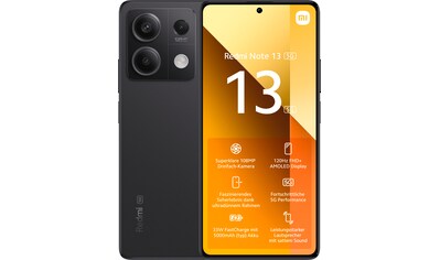 Smartphone »Redmi Note 13 5G 8GB+256GB«, Schwarz, 16,94 cm/6,67 Zoll, 256 GB...