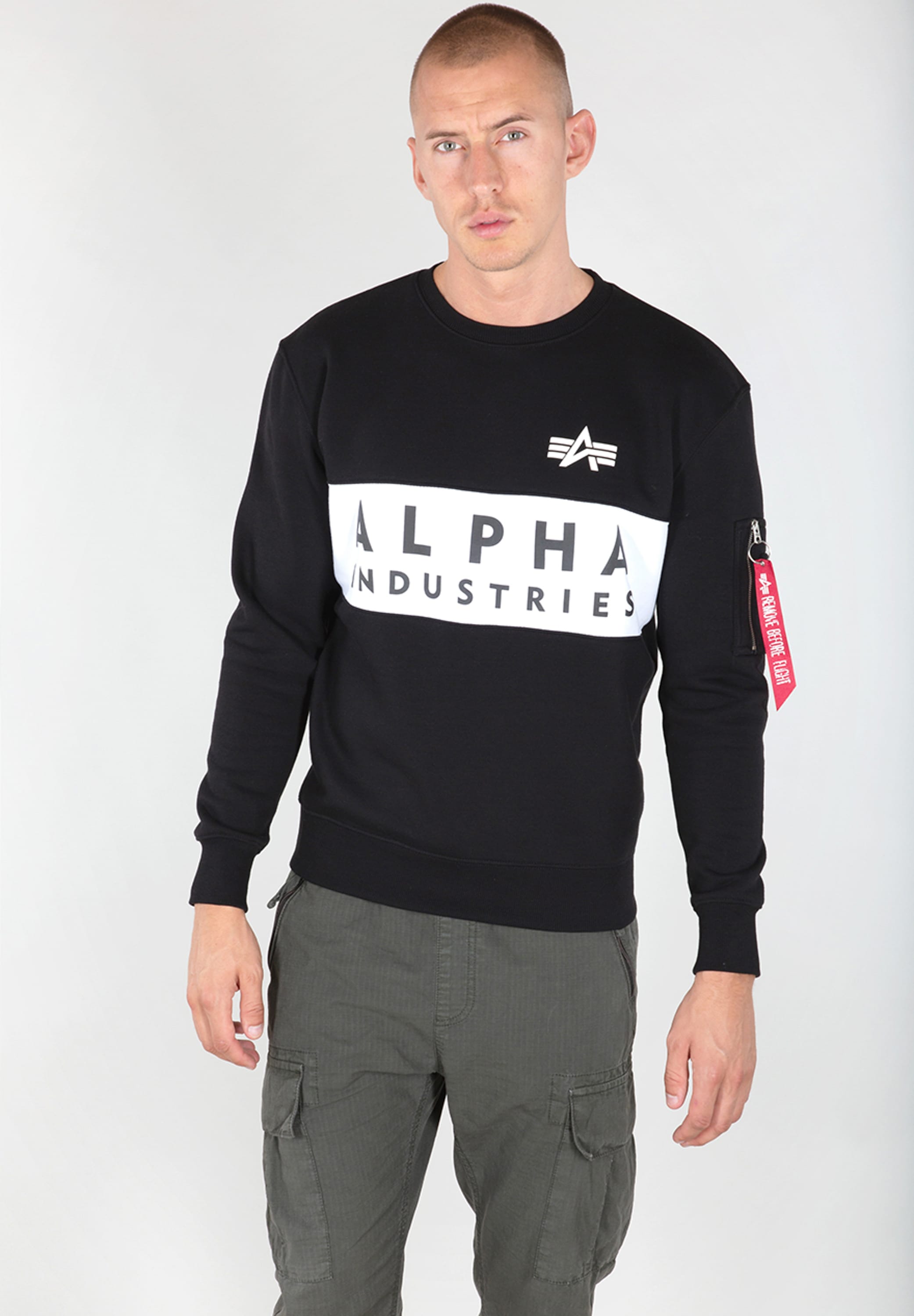 Alpha Industries Sweater "Alpha Industries Men - Sweatshirts Block Logo Sweater"