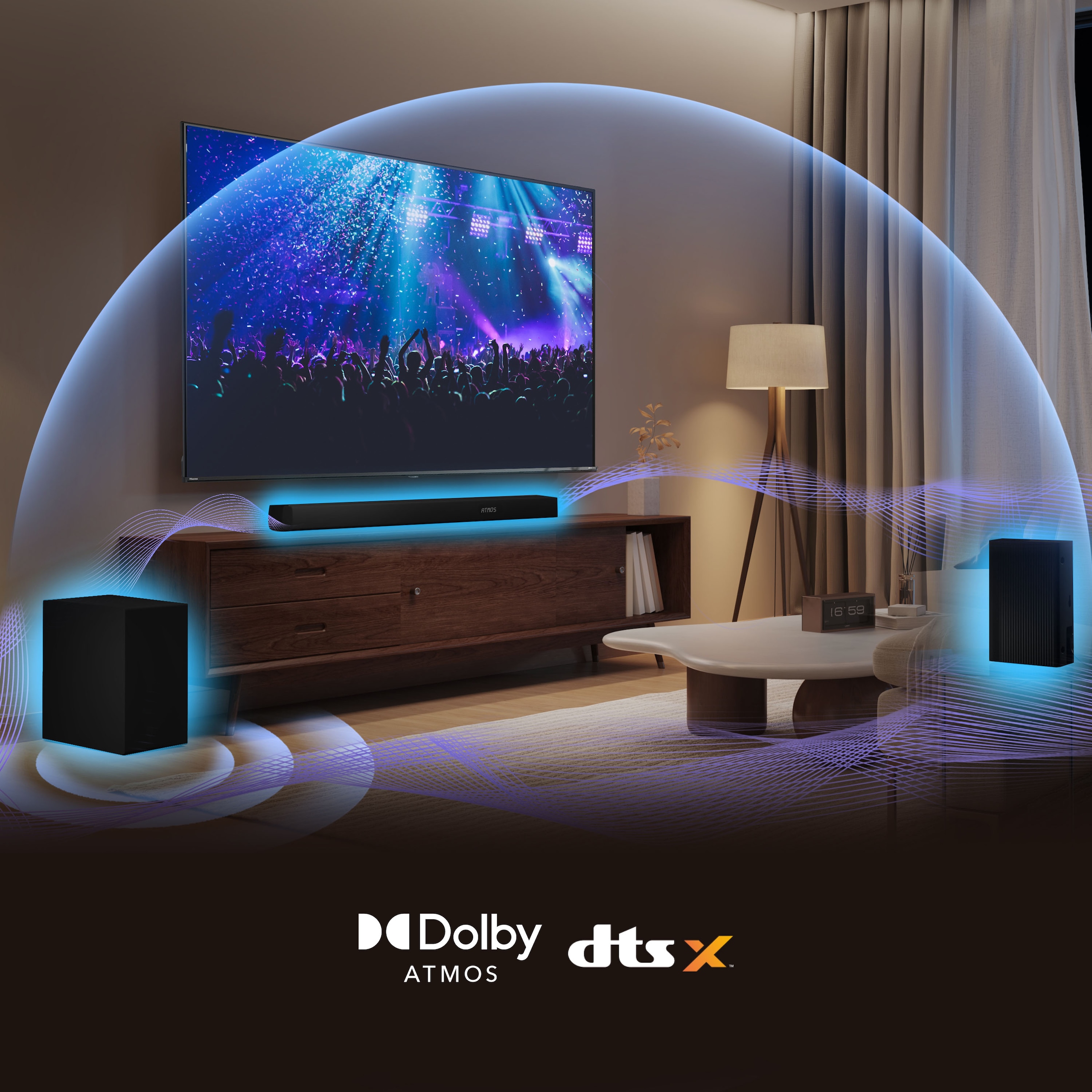 Hisense Soundbar »AX5100Q« 5.1 (Bluetooth Bassregelung | Lautstärkeregelung | Pairing 580 W)