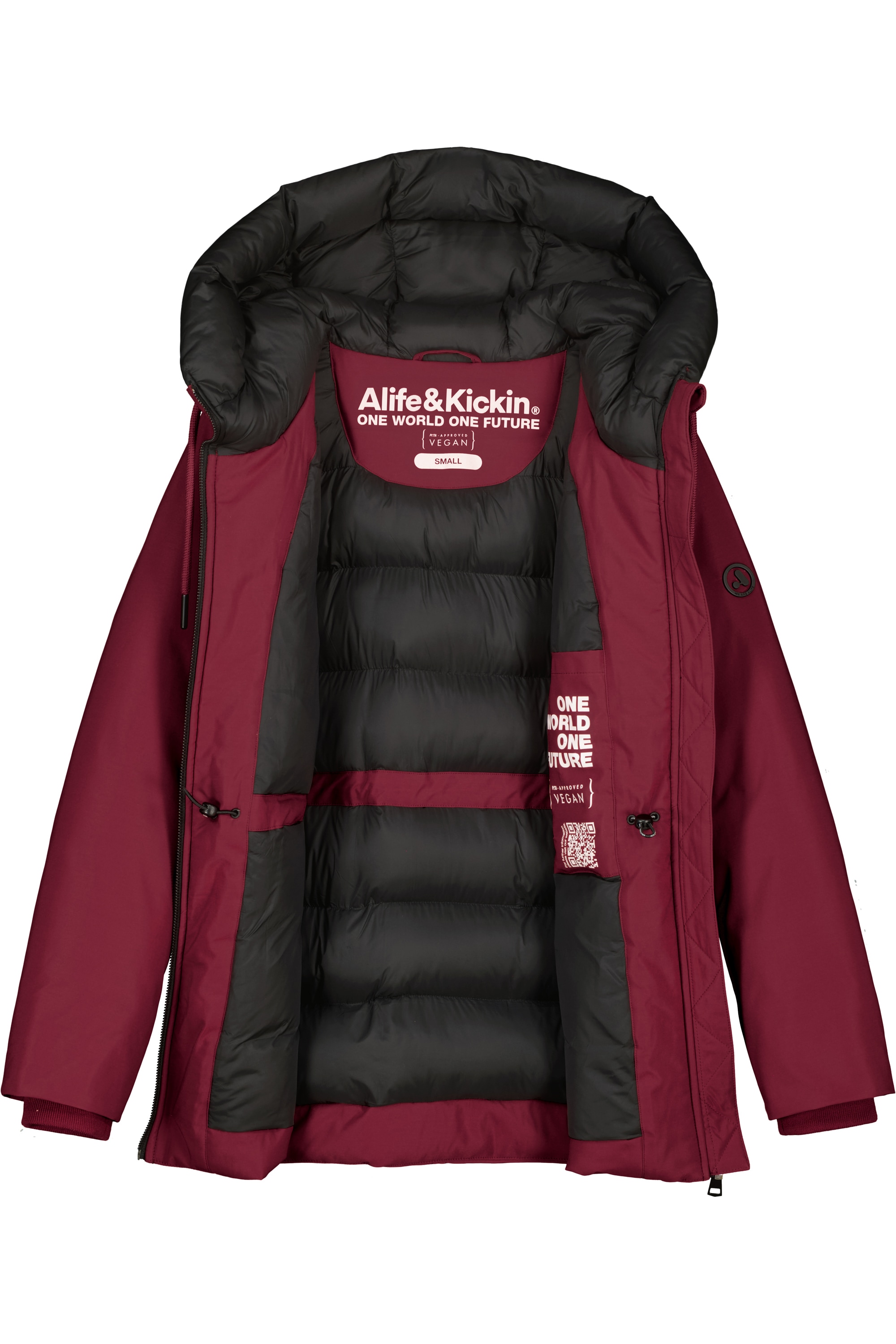 Alife & Kickin Winterjacke »Damen CicelyAK A«, Kurze warme Damenwinterjacke mit gefütterter Kapuze