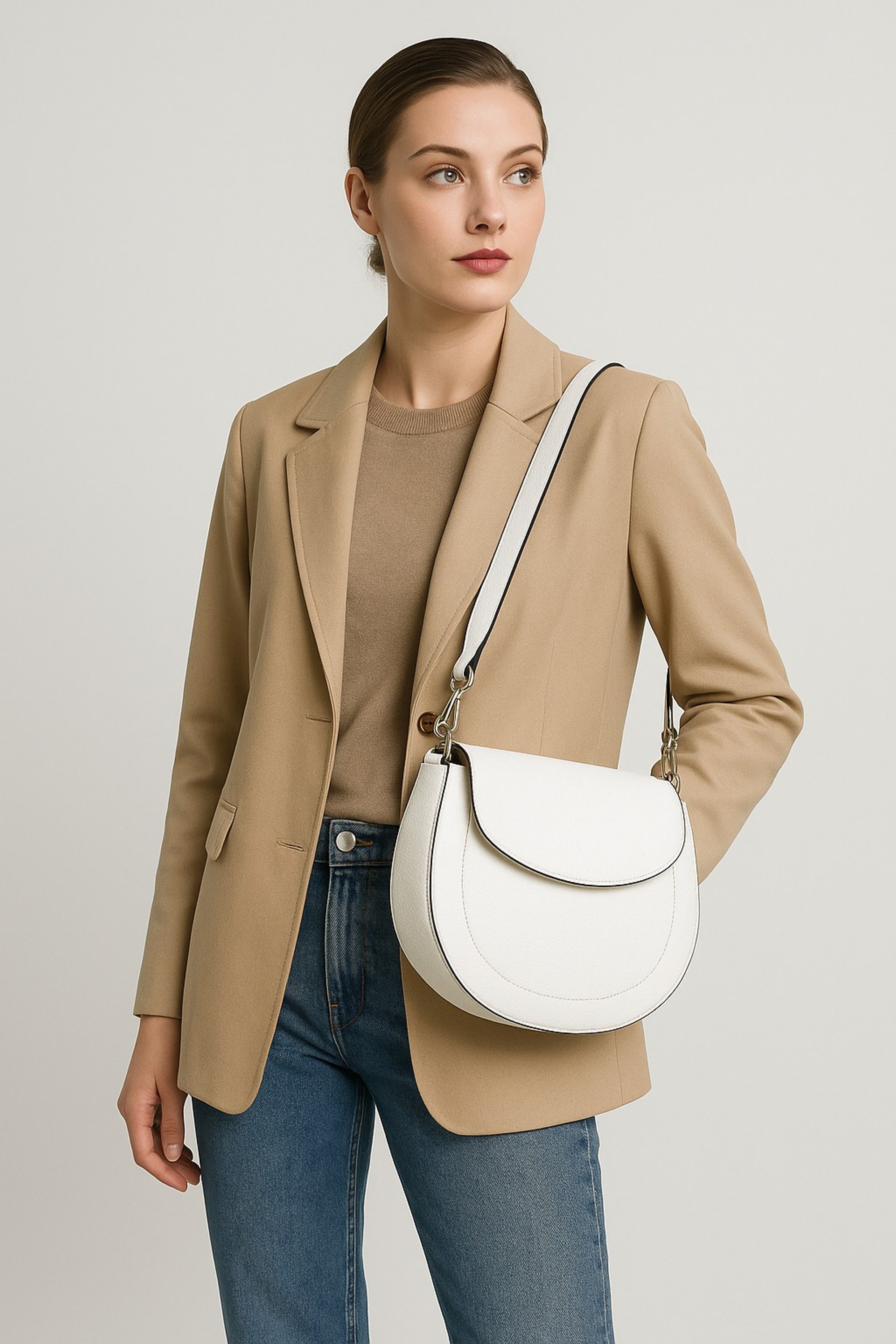 COLLEZIONE ALESSANDRO Schultertasche "Bianco Luxe", aus Leder in luxuriösem günstig online kaufen