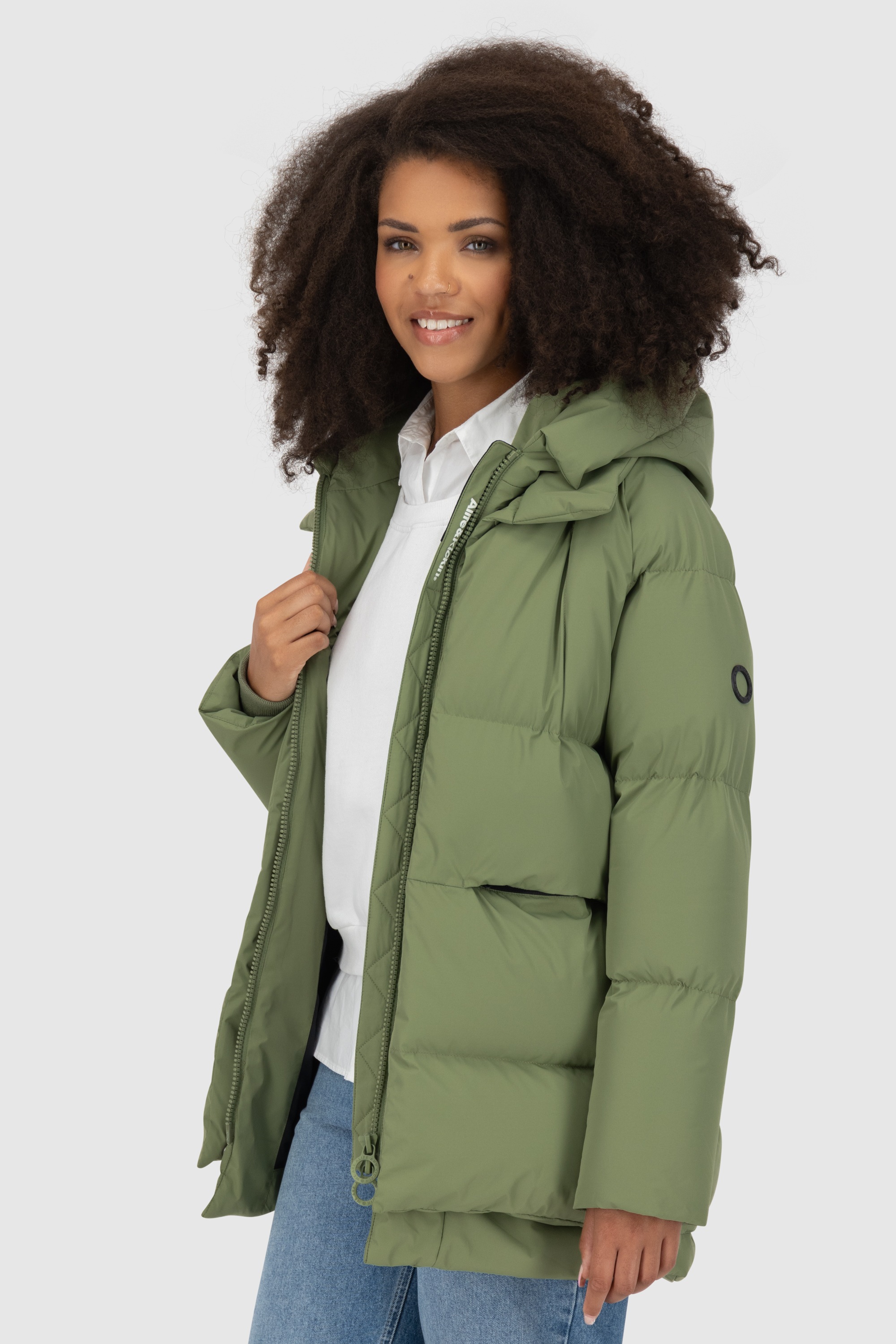 Alife & Kickin Winterjacke »Damen LykkeAK A«, mit Kapuze, Moderne gefütterte Jacke mit großer gefütterter Kapuze