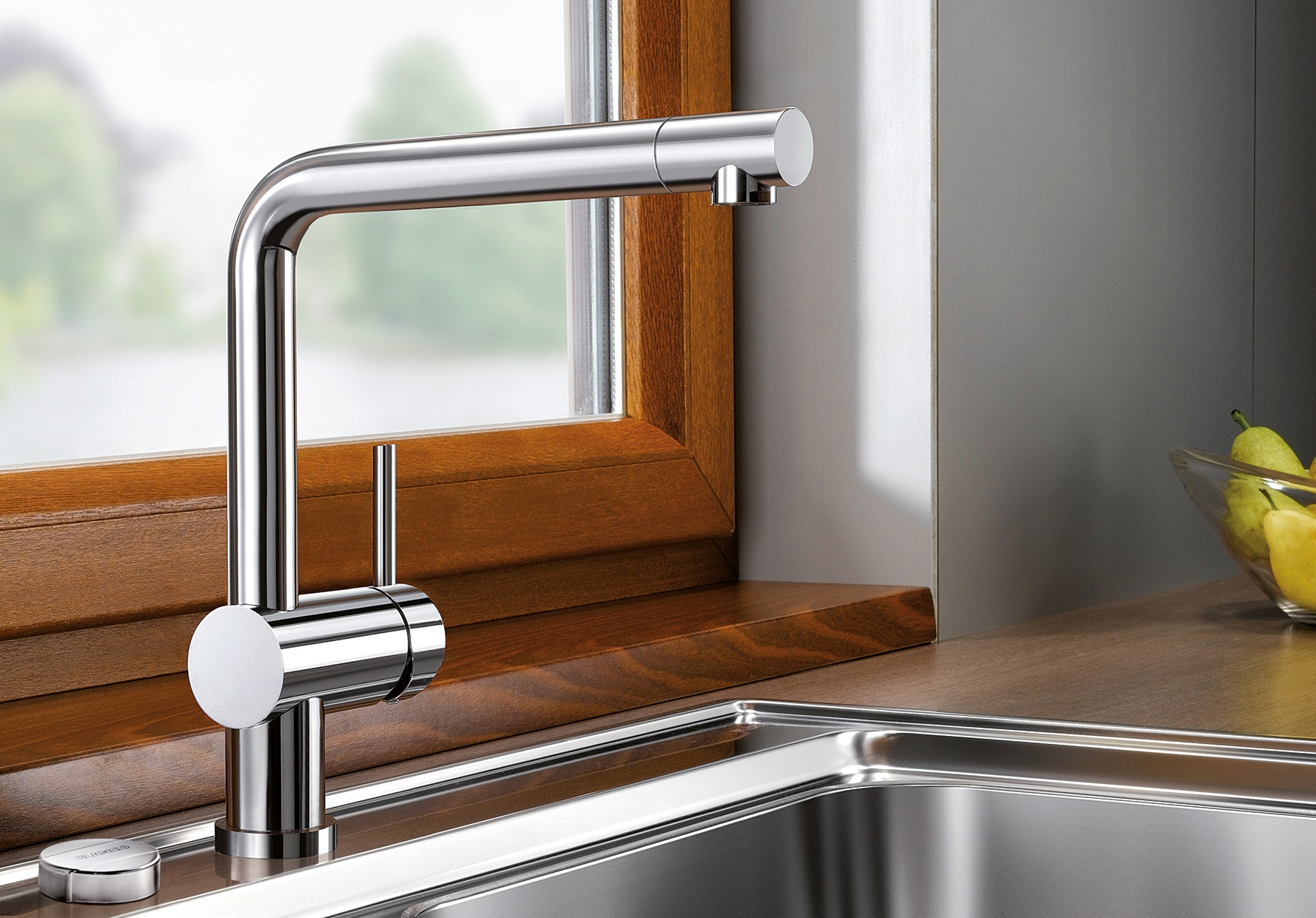 BLANCO Küchenarmatur LINUS-F, Hochdruck, mit herausnehmbarer