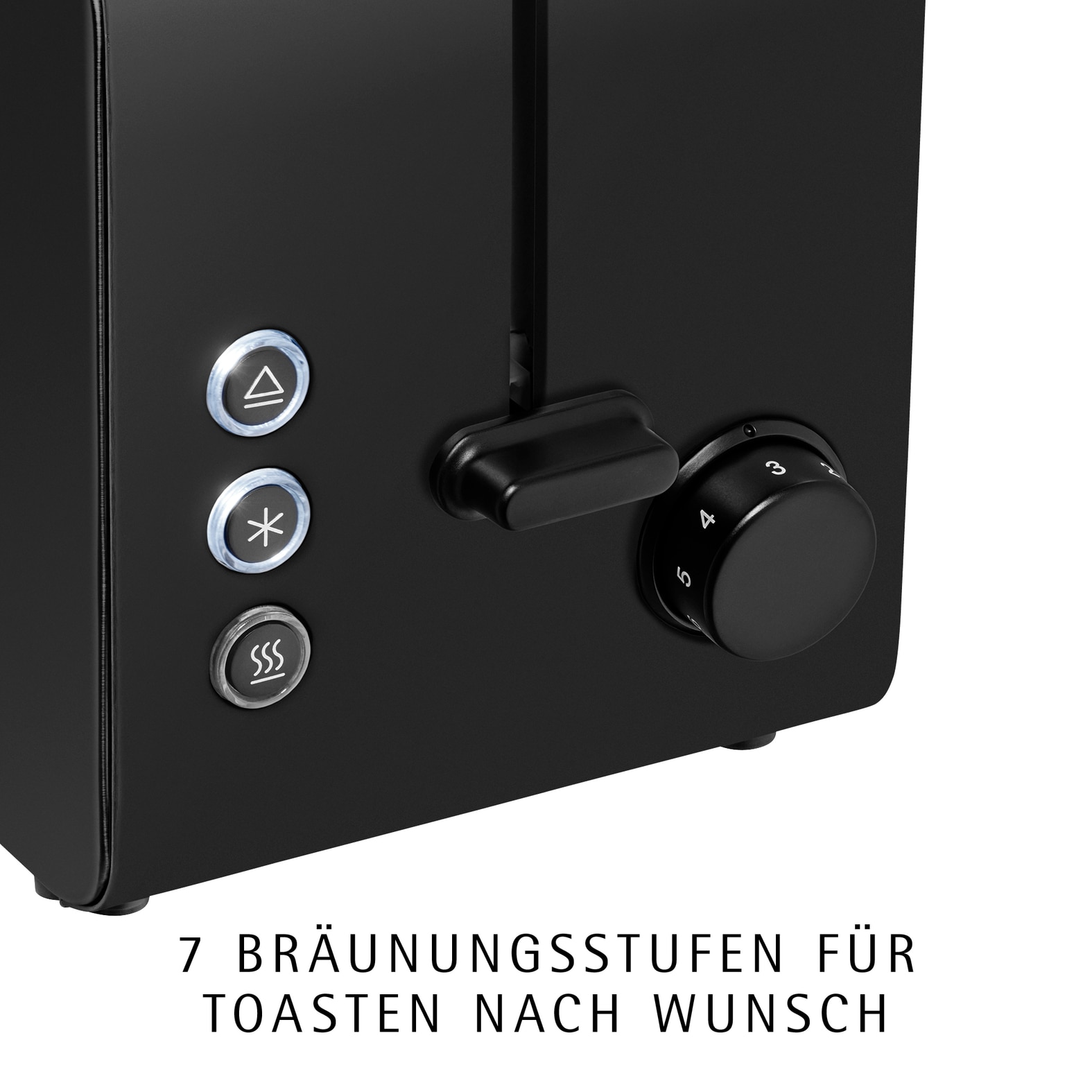 WMF Toaster »Stelio Edition Deep Black, 2-Scheiben-Toaster mit Brötchenaufsatz« 2 kurze Schlitze für 2 Scheiben 1050 W 7 Bräunungsstufen, Brotzentrierung, Krümelschublade, Cromargan Gehäuse