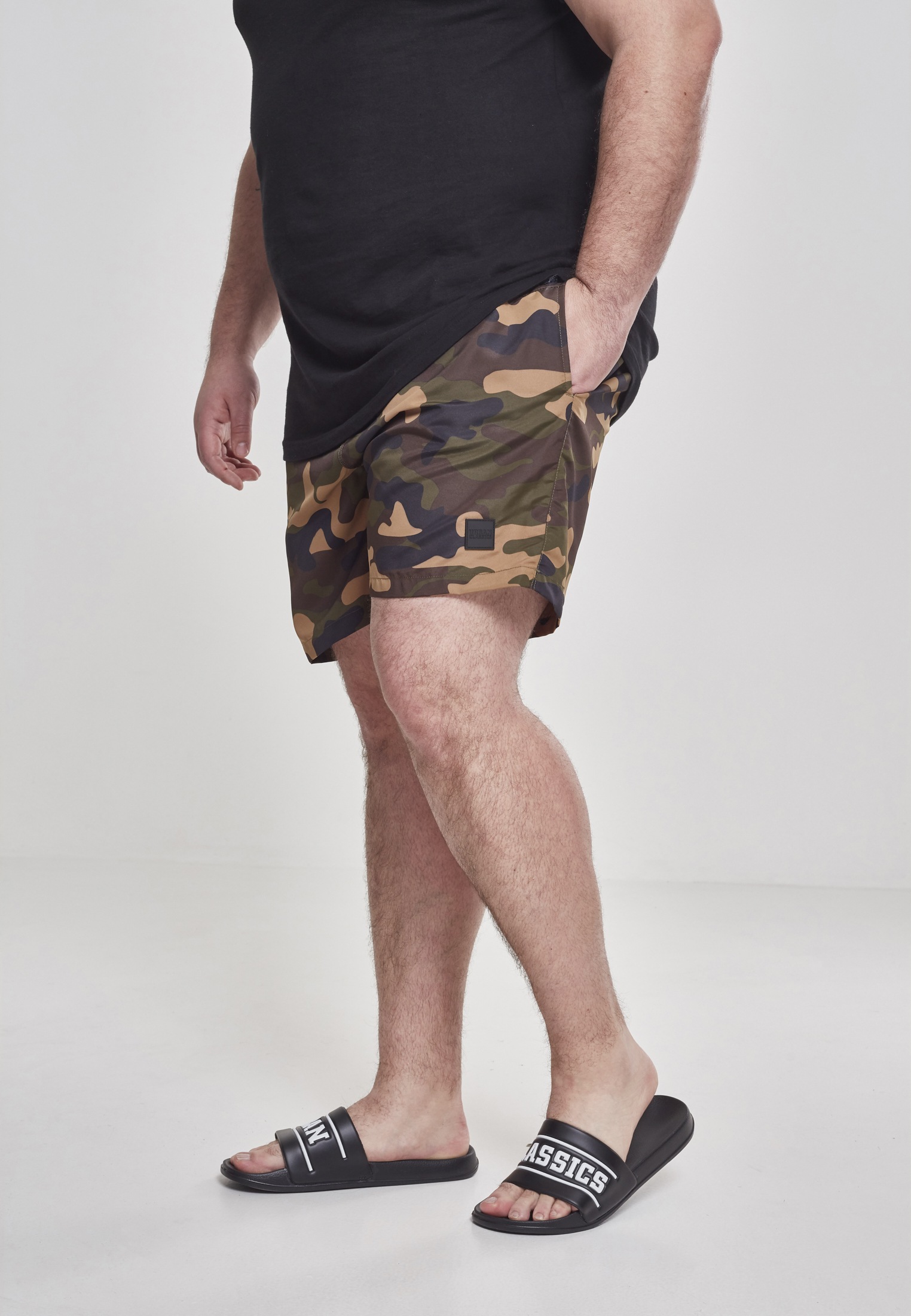 URBAN CLASSICS Badeshorts "Urban Classics Herren Camo Swim Shorts" günstig online kaufen