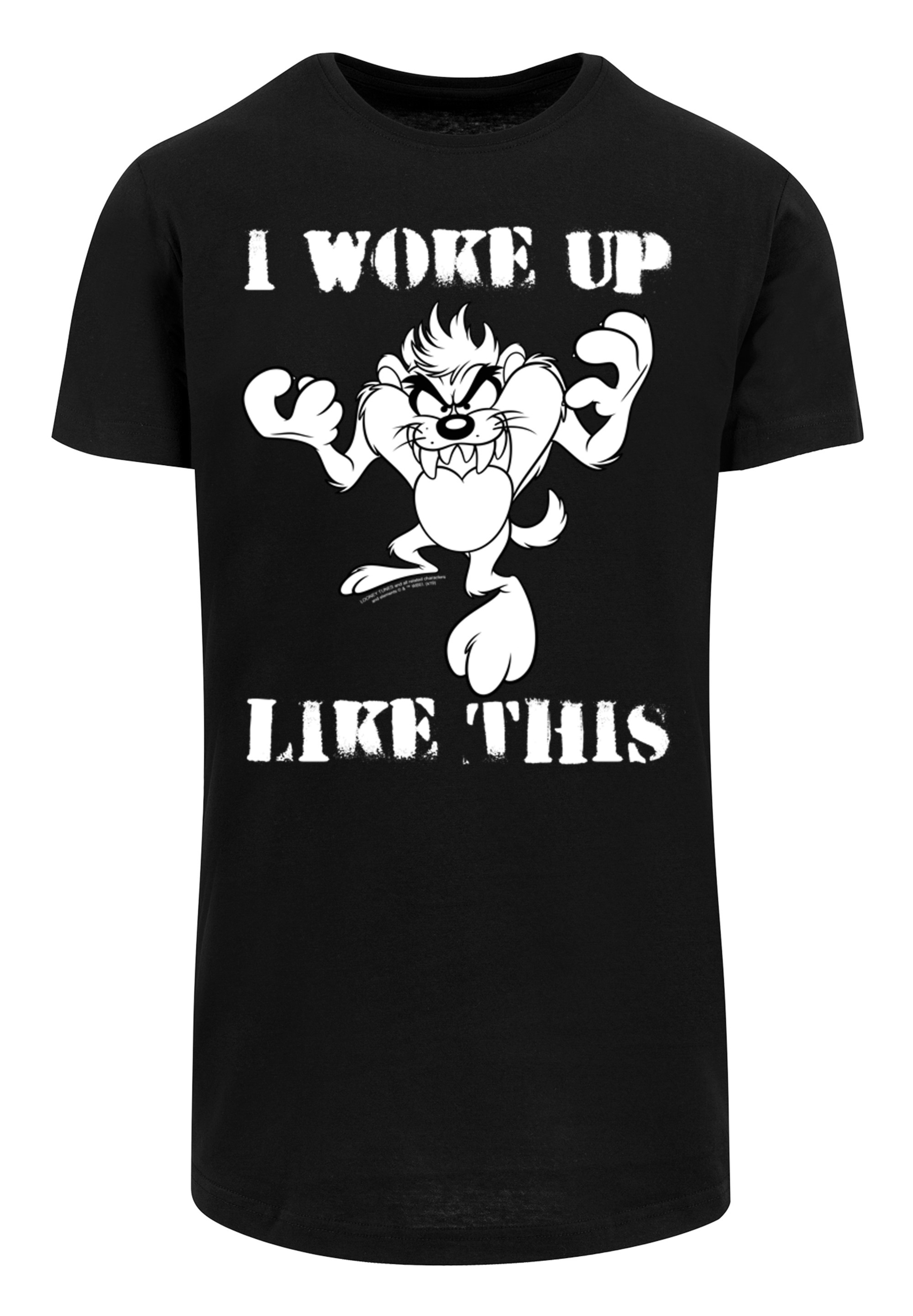 F4NT4STIC T-Shirt »Looney Tunes Taz I Woke Up Like This«, Print