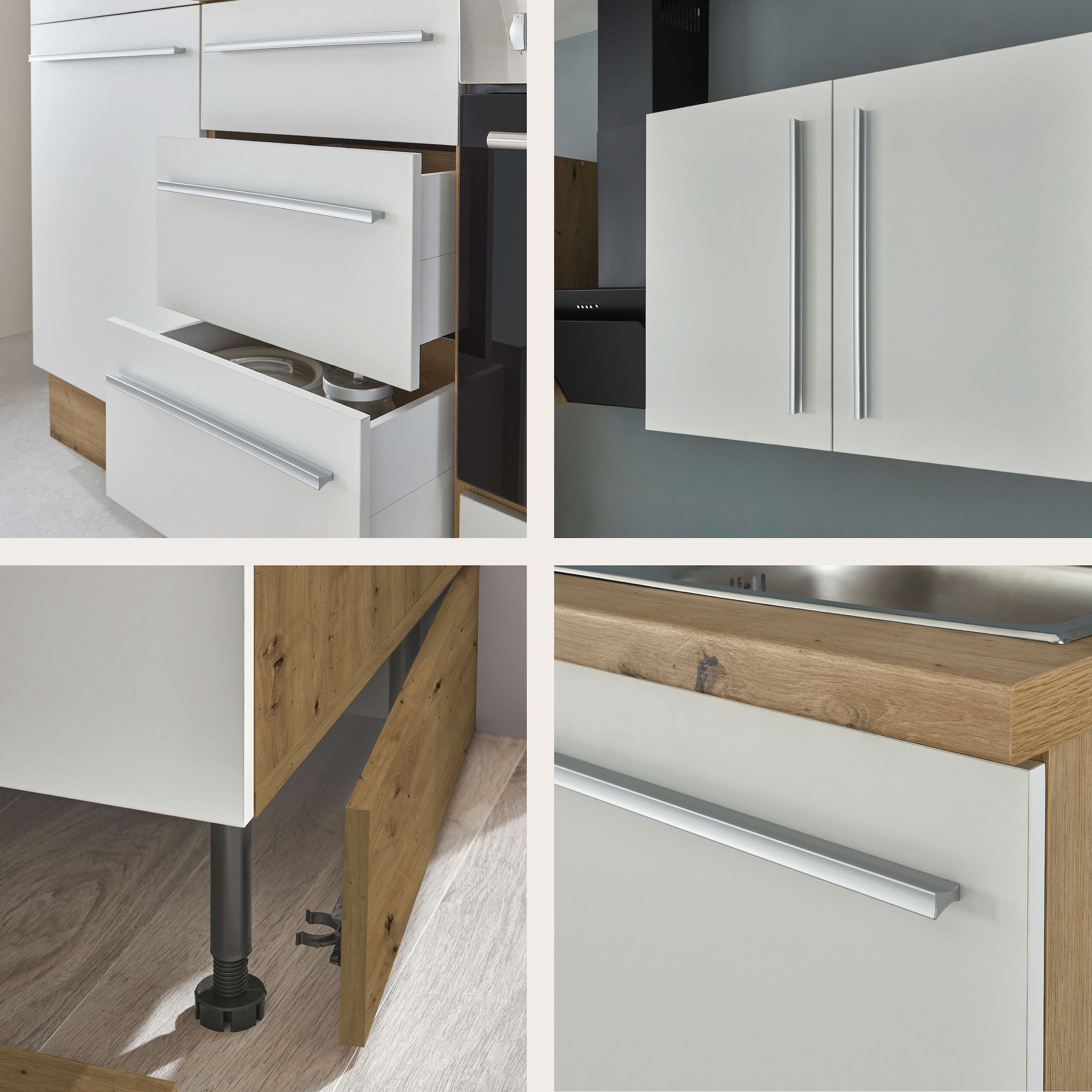 KOCHSTATION Küchenzeile »KS-Florida mit 38mm starker Arbeitsplatte«, Breite 280 cm, wahlweise mit E-Geräten, Soft-Close-Funktion
