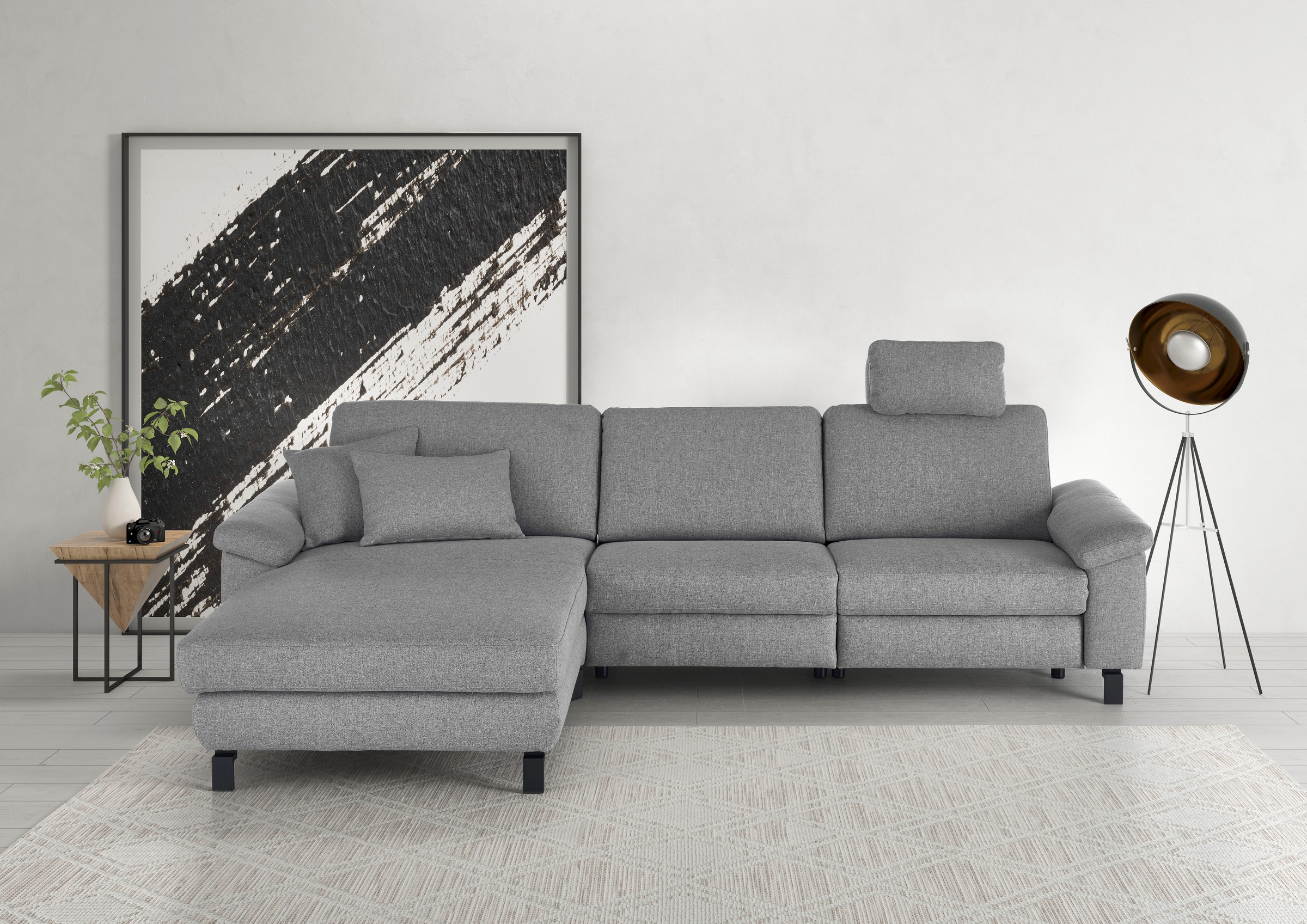 3C Candy Ecksofa "Mainau L-Form", Relaxfunktion im 1,5-Sitzer, motorische S günstig online kaufen