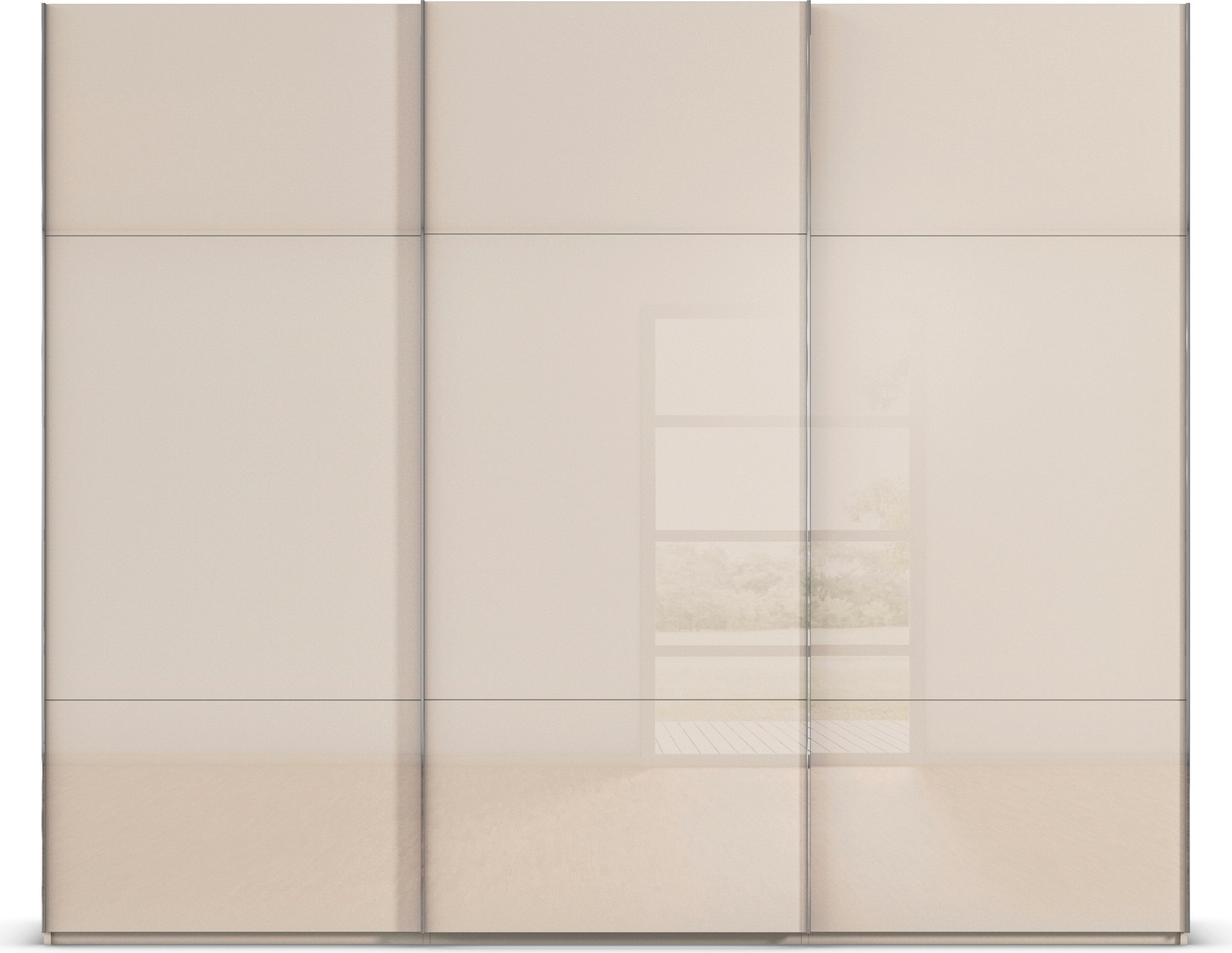 rauch Schwebetürenschrank »Kleiderschrank Schrank Garderobe Schlafzimmerschrank CONTIDO«, (in 3 verschiedenen Ausstattungen BASIC/CLASSIC/PREMIUM), aus hochwertigem Material in 6 Breiten 2 Griff-Farben MADE IN GERMANY