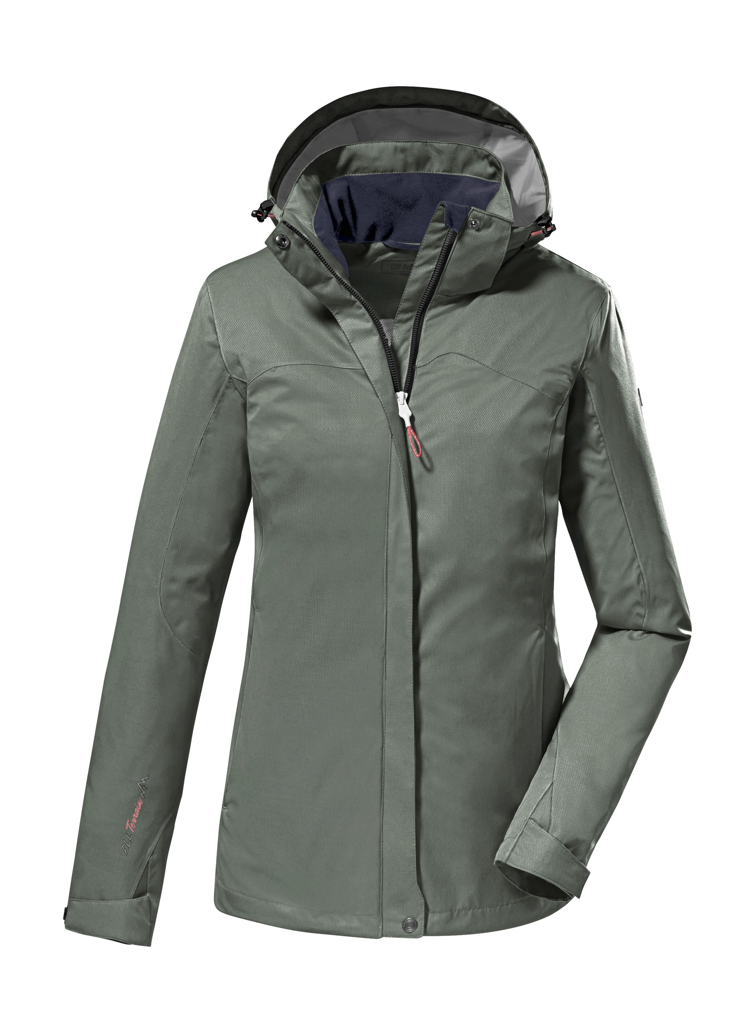 Killtec Funktionsjacke "KOS 133 WMN JCKT" Wasser- und winddichte Damenjacke mit abnehmbarer Kapuze