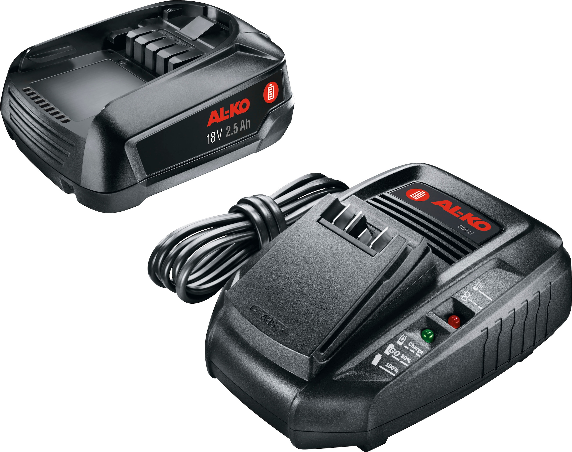 AL-KO Akku-Set "HOME AND GARDEN COMPATIBLE 18 V", Vorteils-Set mit Ladegerät