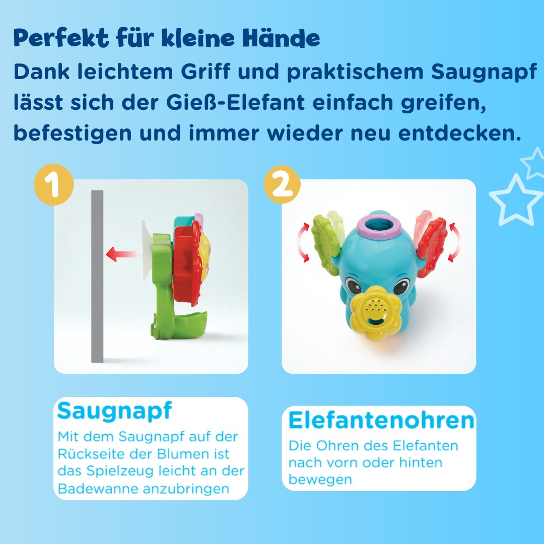 Vtech® Badespielzeug »Vtech Baby, Kleiner Gieß-Elefant« mit Saugnapf