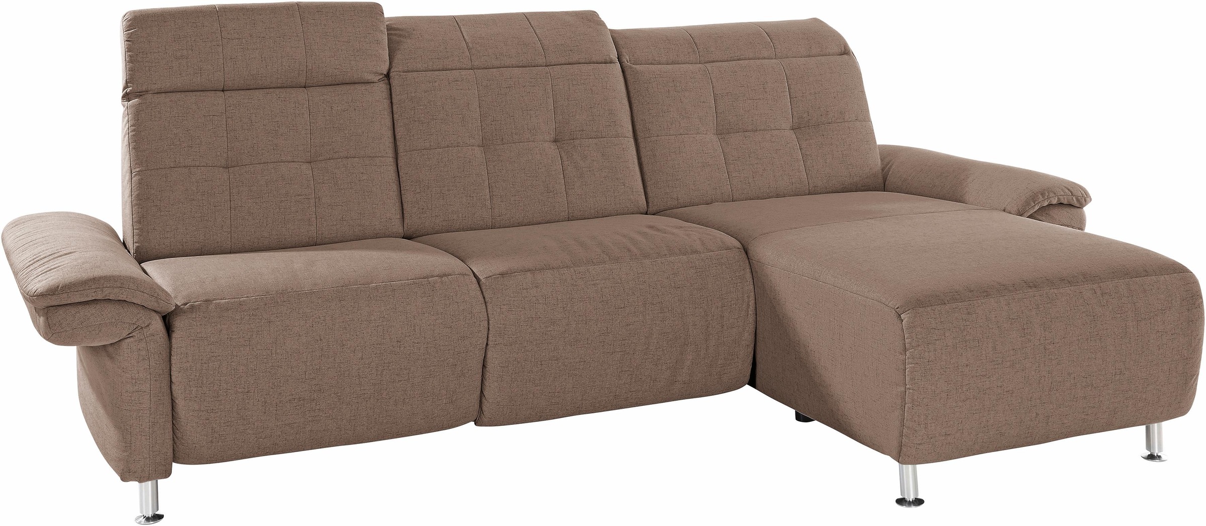 Places of Style Ecksofa »Manhattan L-Form«, 2 Sitze mit elektrischer Relaxfunktion, verstellbare Armlehnen