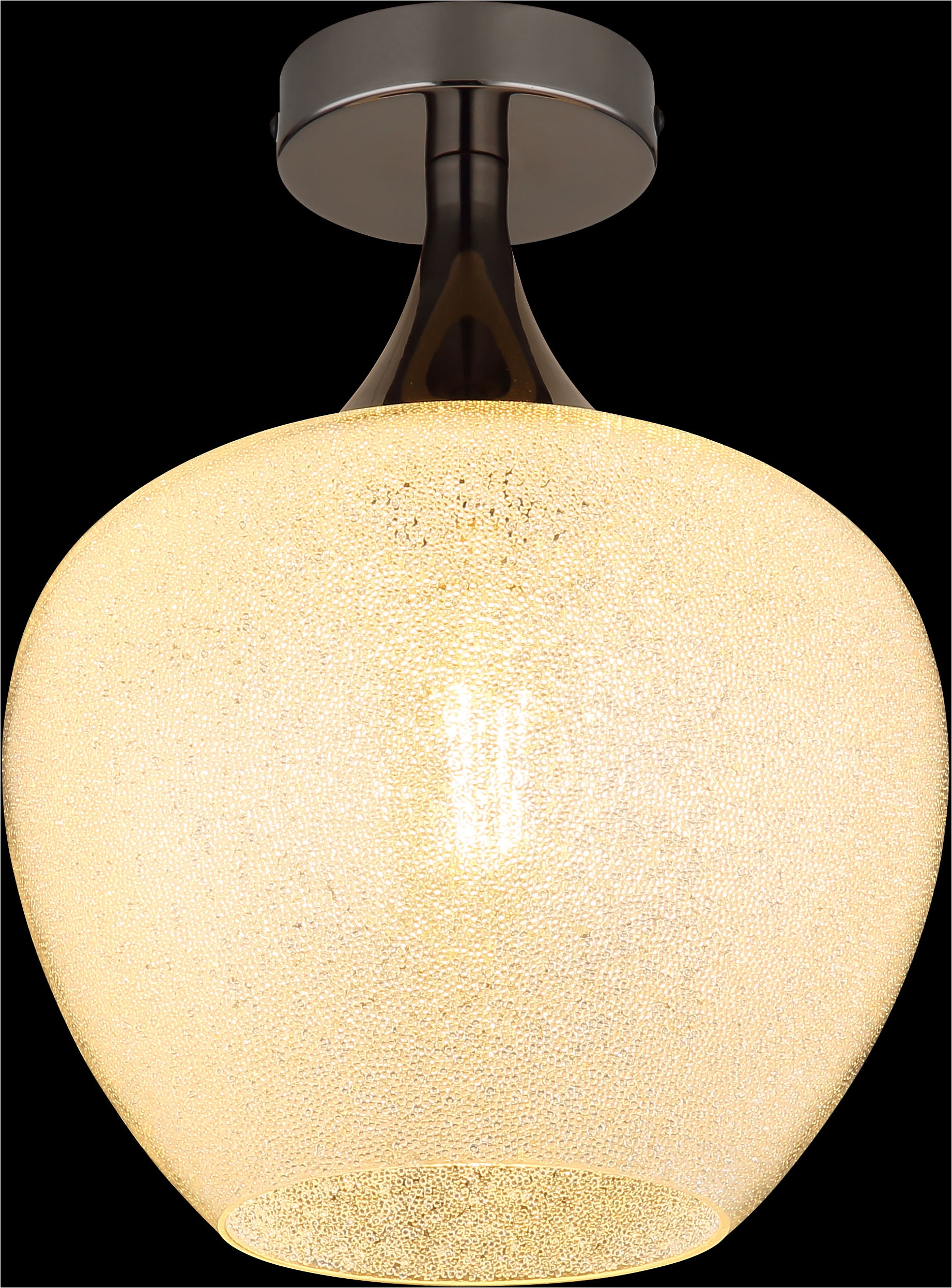 GLOBO LIGHTING Deckenleuchte »MAXY«, Leuchtmittel E27 | ohne Leuchtmittel, Deckenlampe/schwarz-chrom/Glas klar/Acrylkristalle