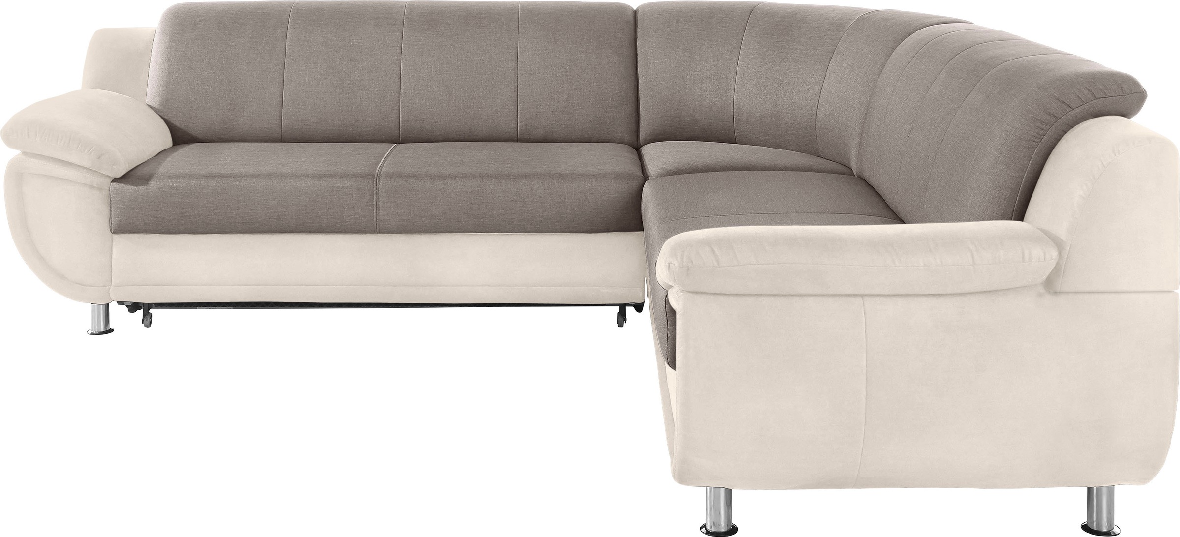 Thumbnail - TRENDMANUFAKTUR Ecksofa "Rondo 3, zeitlos und modern, im Materialmix, L-Form", wahlweise Federkern für hohen Sitzkomfort...