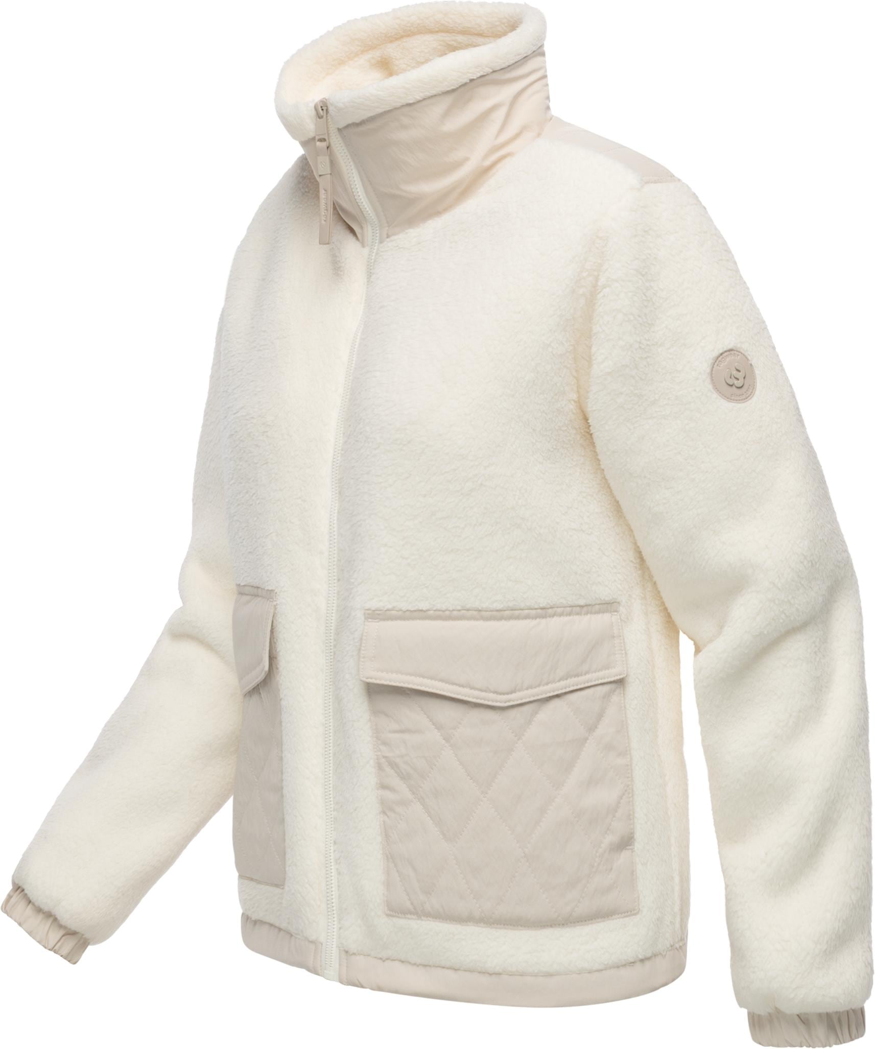 Ragwear Plüschjacke »Arctika II« ohne Kapuze Flauschige Jacke aus Teddyfleece