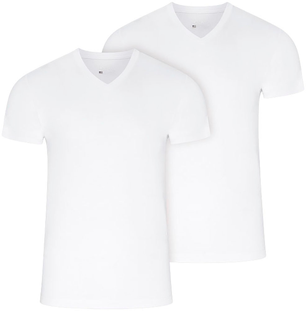 Jockey V-Shirt "American V-Neck Shirt" 2er Pack, lockere Passform, flache N günstig online kaufen
