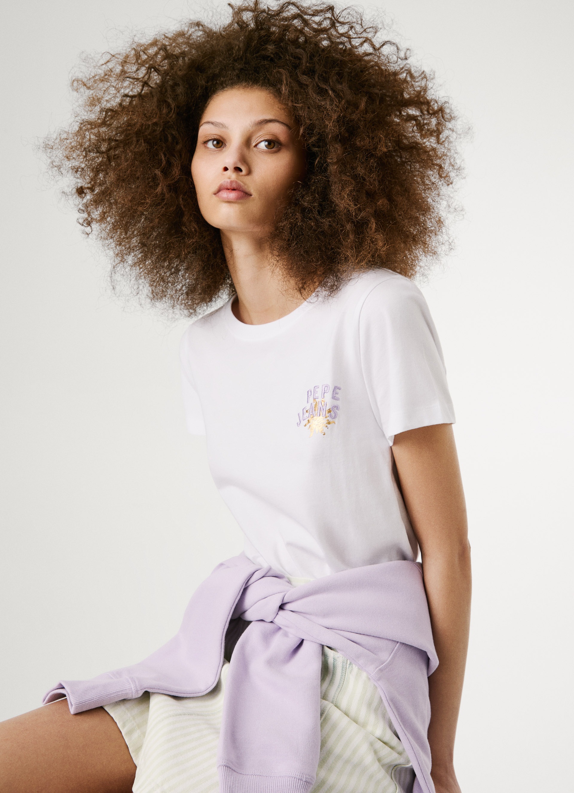 Pepe Jeans T-Shirt "AMANDA" mit Stick- und Druckelementen günstig online kaufen