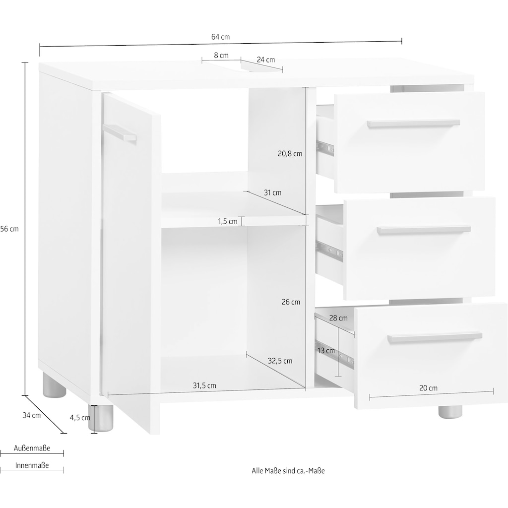 Procontour Waschbeckenunterschrank »Betty«