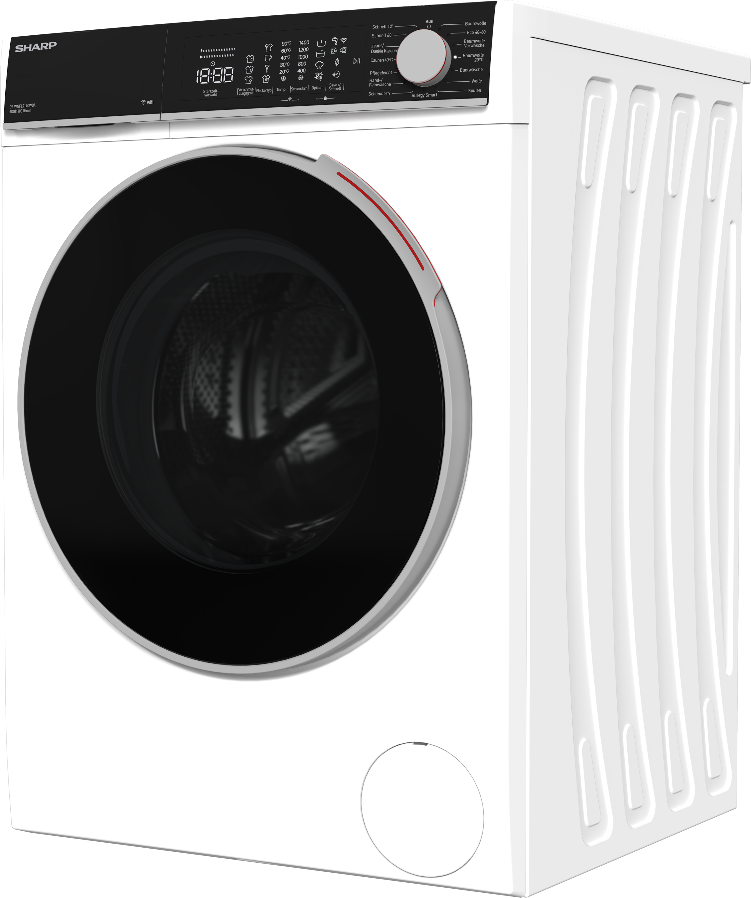 Sharp Waschmaschine »ES-WNFL914CWDA-DE«, 9 kg, 1400 U/min
