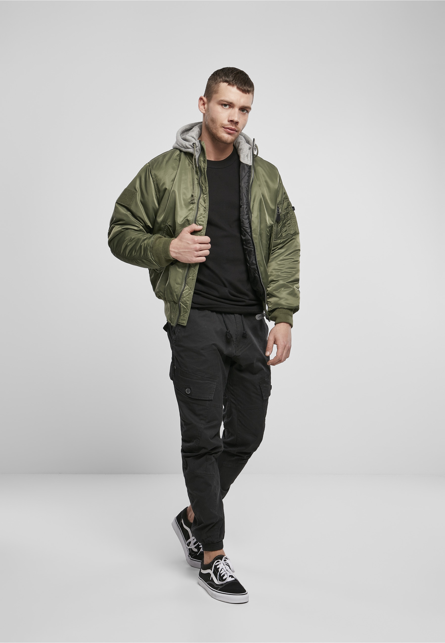 Brandit Anorak »Brandit Herren Hooded MA1 Bomber Jacket« 1 Stk. tlg. mit Kapuze