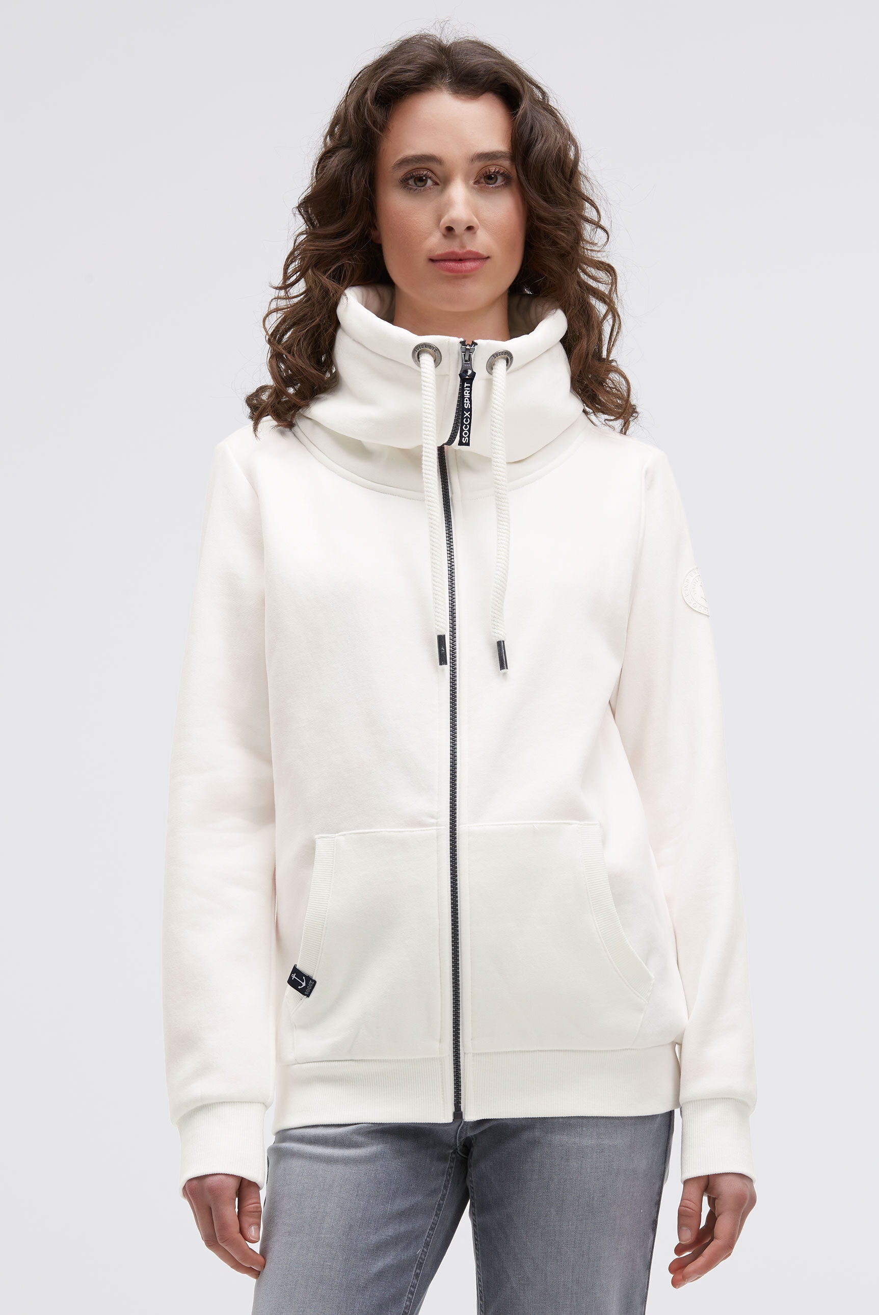 SOCCX Sweatjacke mit weicher Innenseite günstig online kaufen