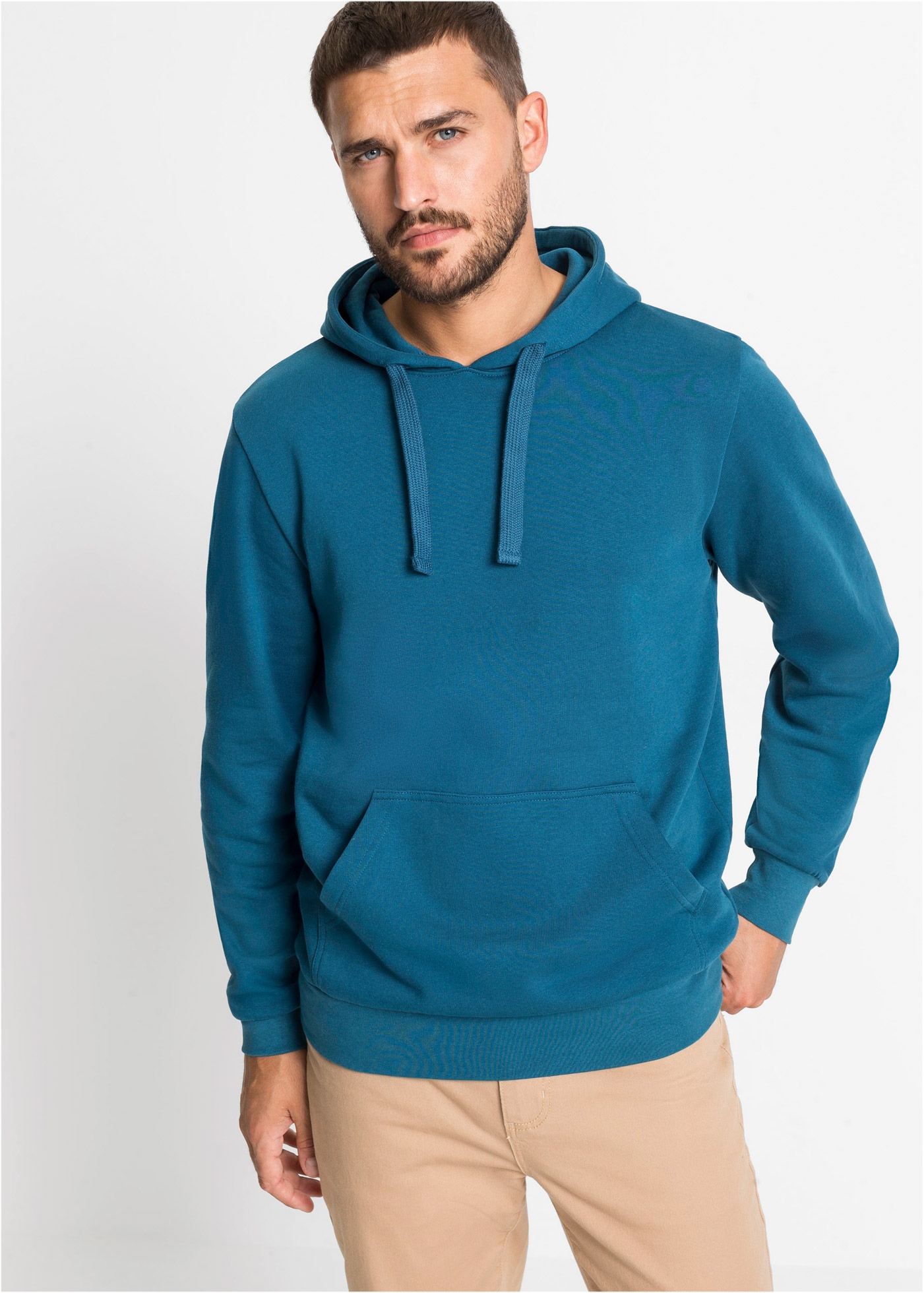 bonprix Hoodie "Hoodie", mit Kängurutasche, Regular Fit, hüftbedeckend, im Casual-Stil