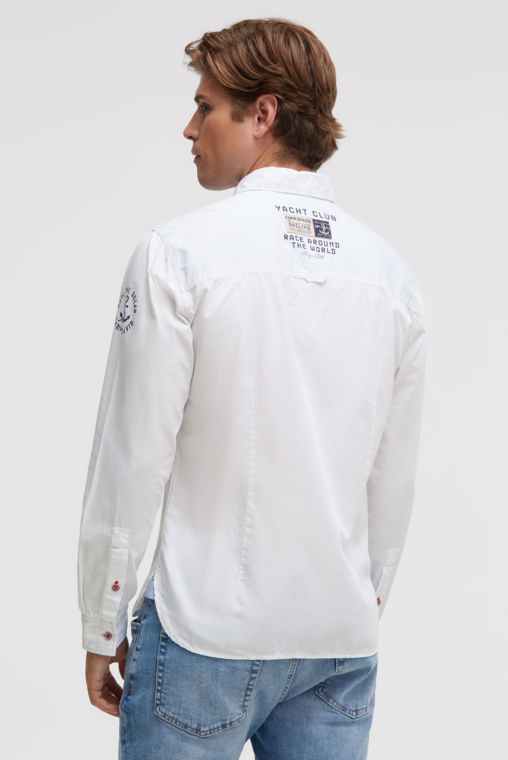 CAMP DAVID Langarmhemd mit Kentkragen