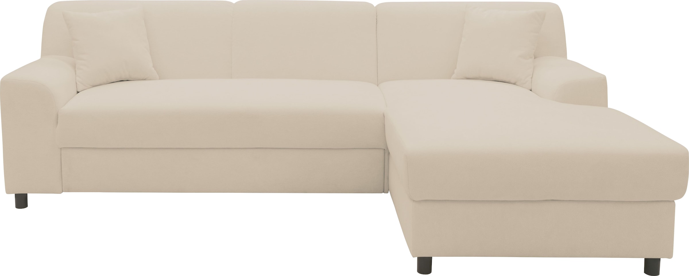 INOSIGN Ecksofa »Turah 2, L-Form, in Cord u. wasserabweisender Microfaser, Federkern«, B/T/H: 241/146/79 cm, incl. Zierkissen, wahlweise mit Bettfunktion