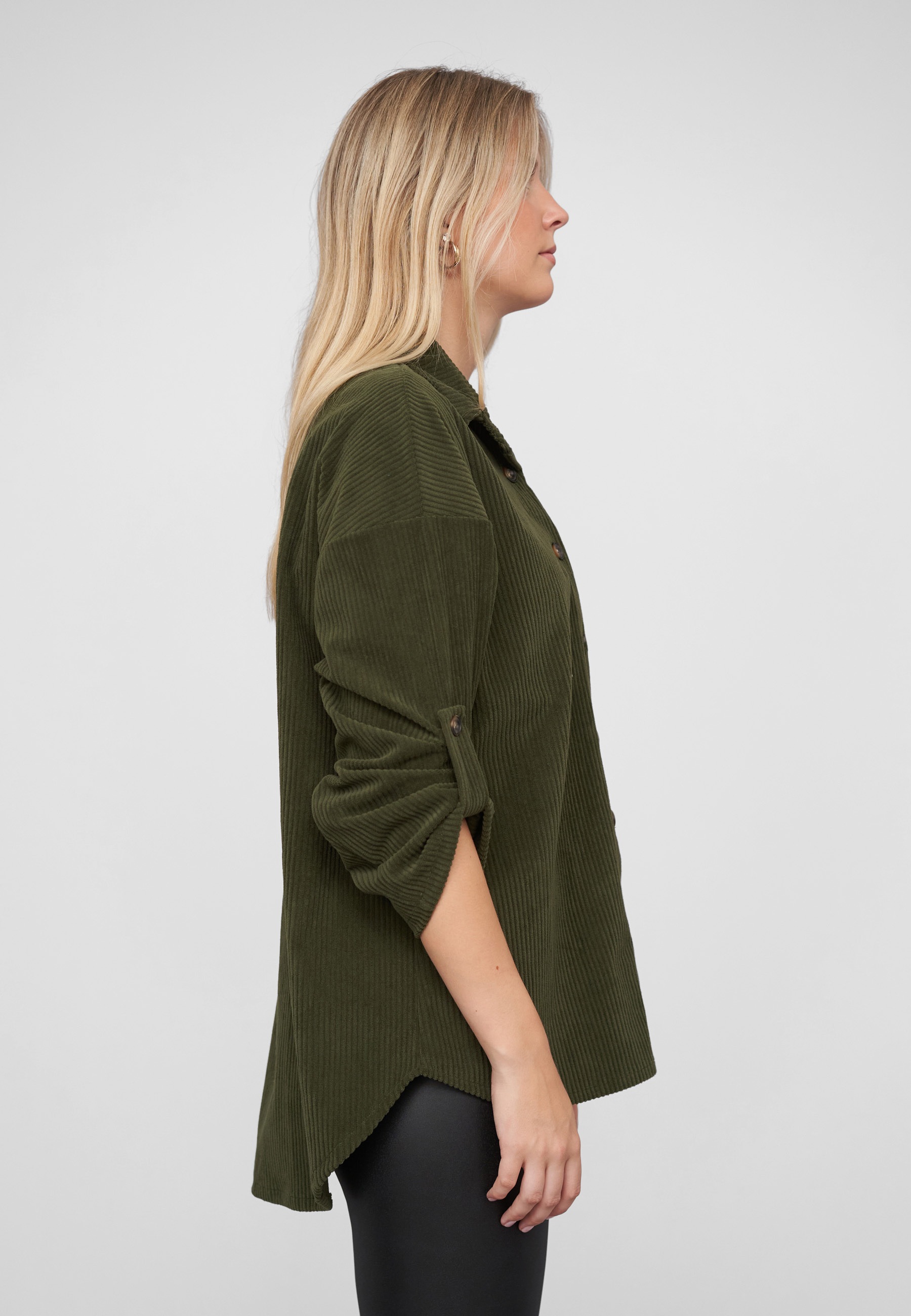 CLOUD 5IVE Klassische Bluse »CLOUD 5IVE Turn-Up Cordurory Blouse«