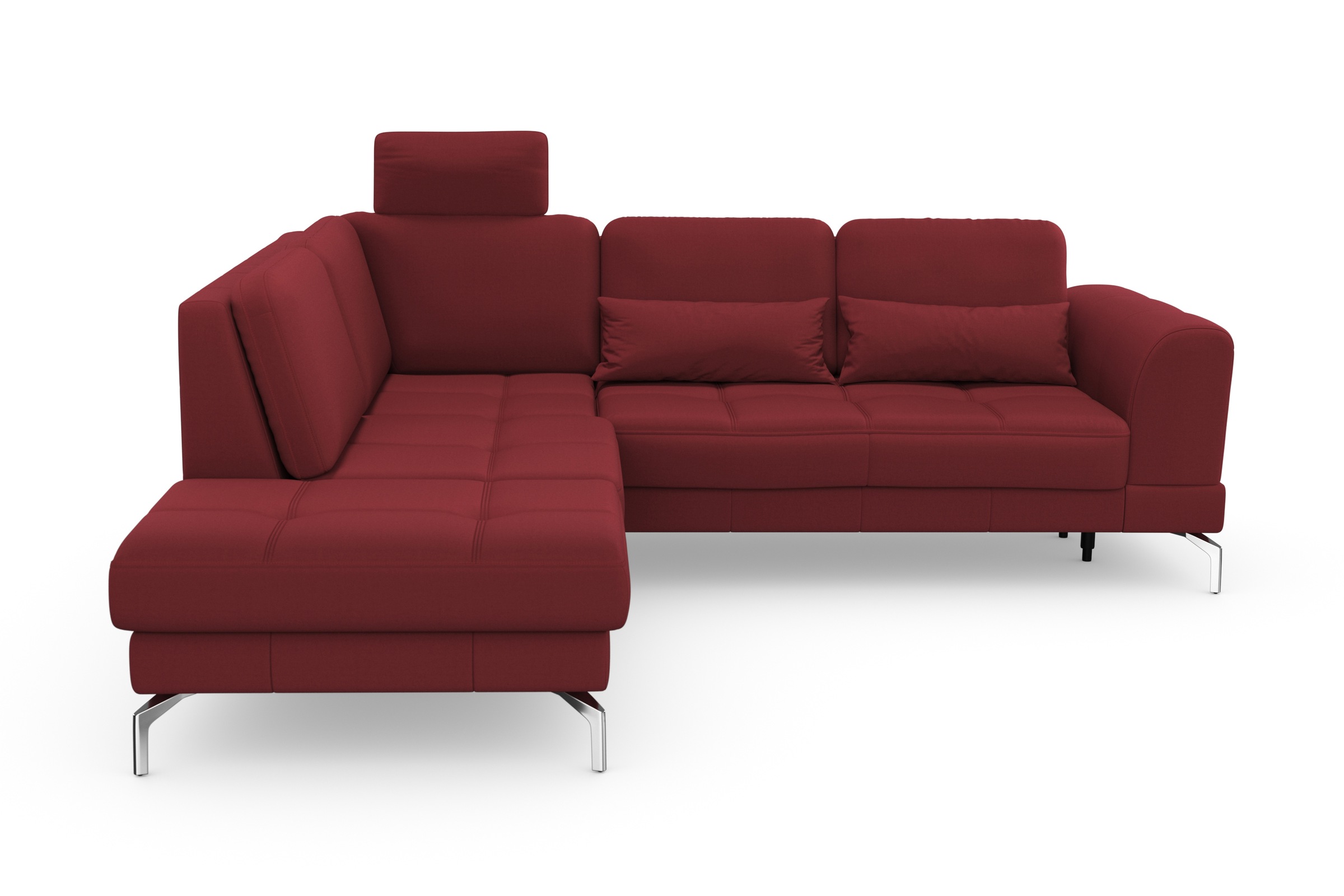 sit&more Ecksofa »Bendigo L-Form«, inklusive Sitztiefenverstellung, Bodenfreiheit 15 cm, in 2 Fußfarben