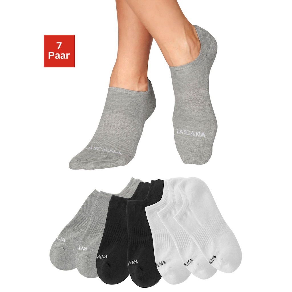 LASCANA ACTIVE Sneakersocken, (Set, 7 Paar)