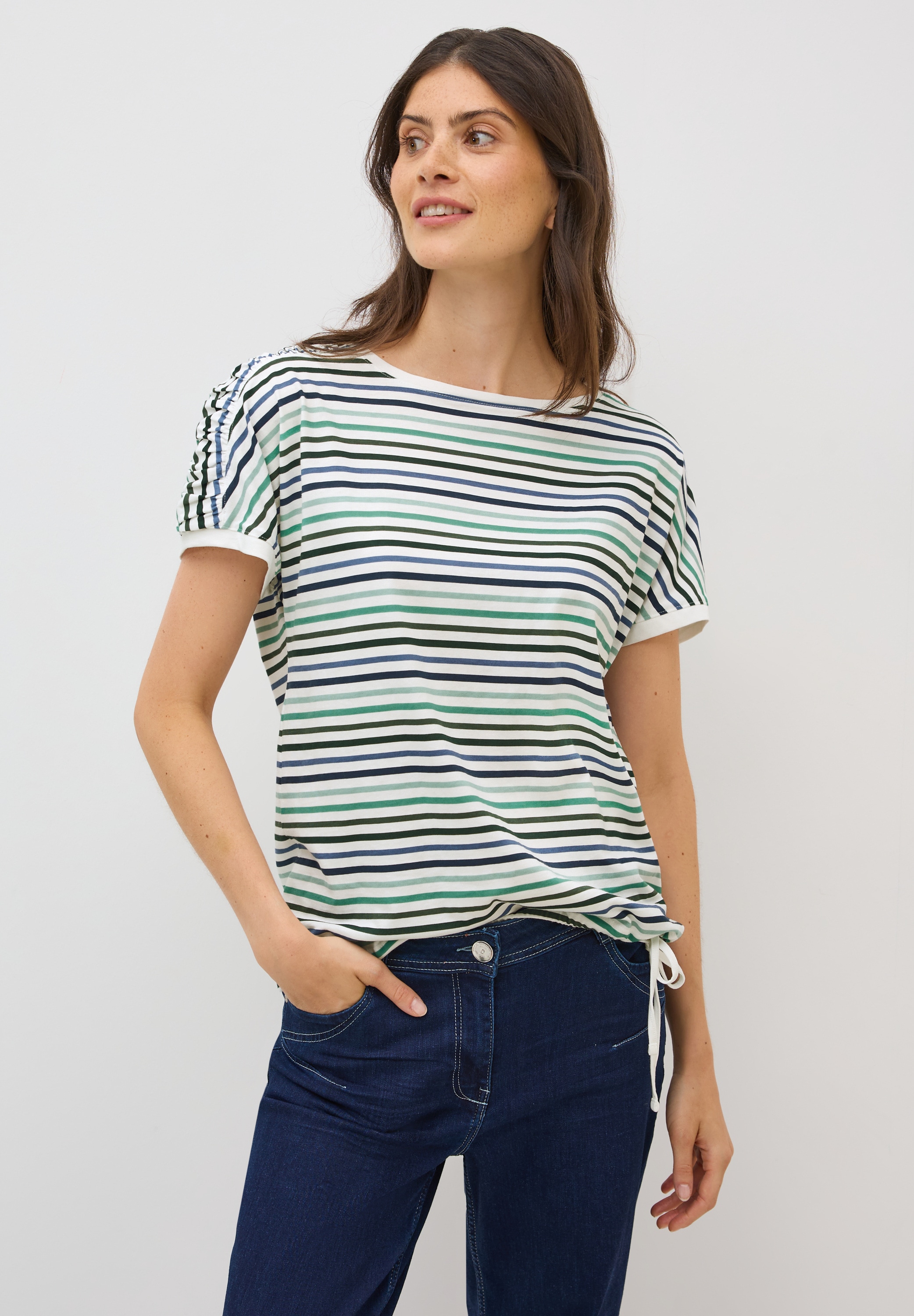 Cecil Rundhalsshirt mit U-Boot-Ausschnitt günstig online kaufen