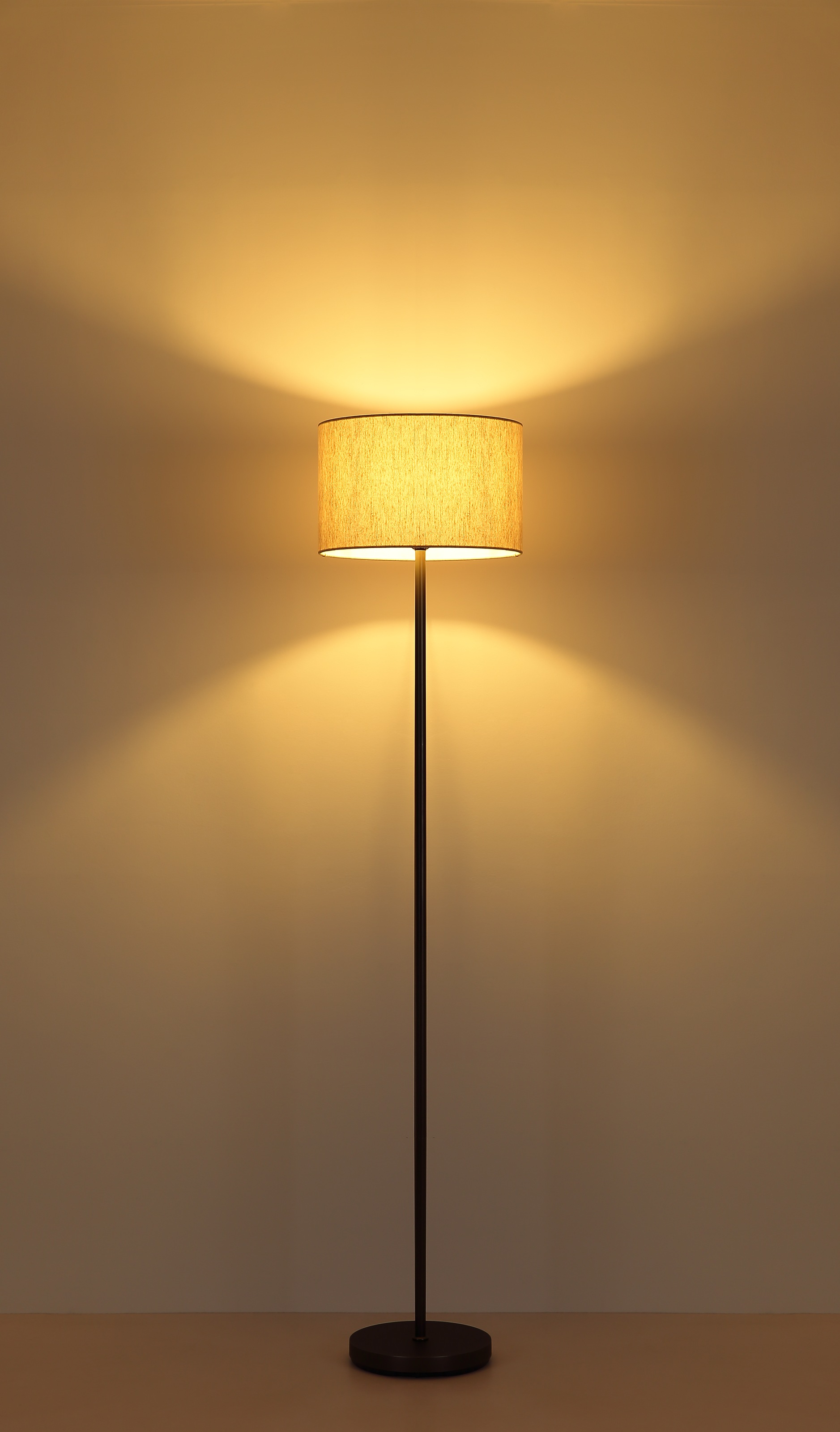 NOWA Stehlampe »THEA« E27 1 Stk. Stehleuchte schwarz-chrom matt Wohnzimmer Flur
