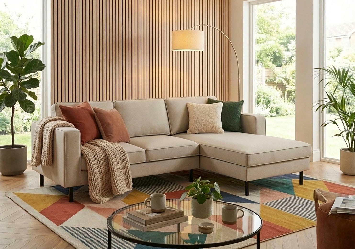 TRENDMANUFAKTUR Ecksofa "Watkins Couch wahlweise mit Schlaffunktion und Bettkasten,auch in Cord" Recamiere beidseitig montierbar, Sofa in L-Form, Breite 232 cm