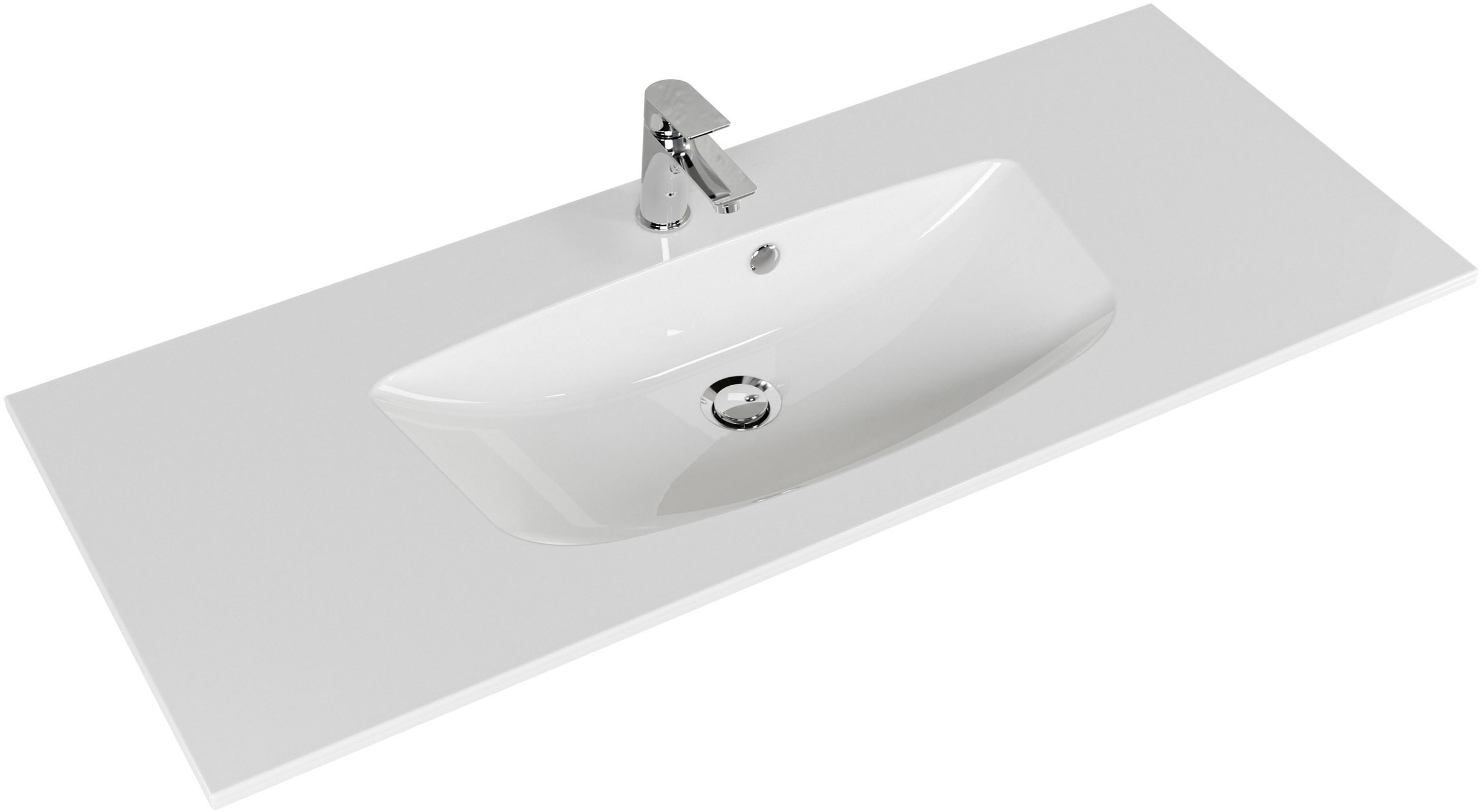 Saphir Waschtisch »Serie 6025 Mineralmarmor-Waschtisch mit Unterschrank, 117 cm breit«, Waschplatz mit 2 Schubladen, hängend, verschiedene Ausführungen