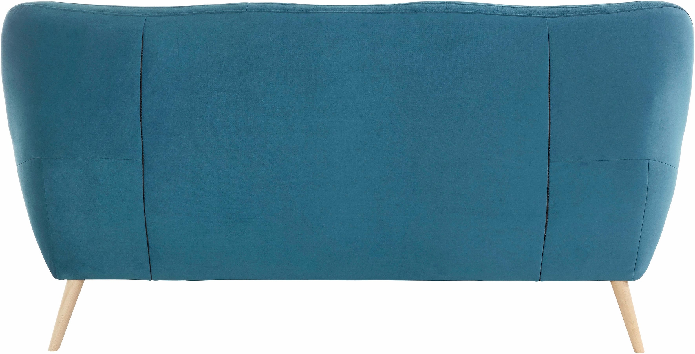 exxpo - sofa fashion 3-Sitzer »Scandi, bequem, aufwendige Rückenpolsterung für mehr Sitzkomfort«, aktuelle Farben in hochwertigen Bezugsqualitäten, Holzfuß