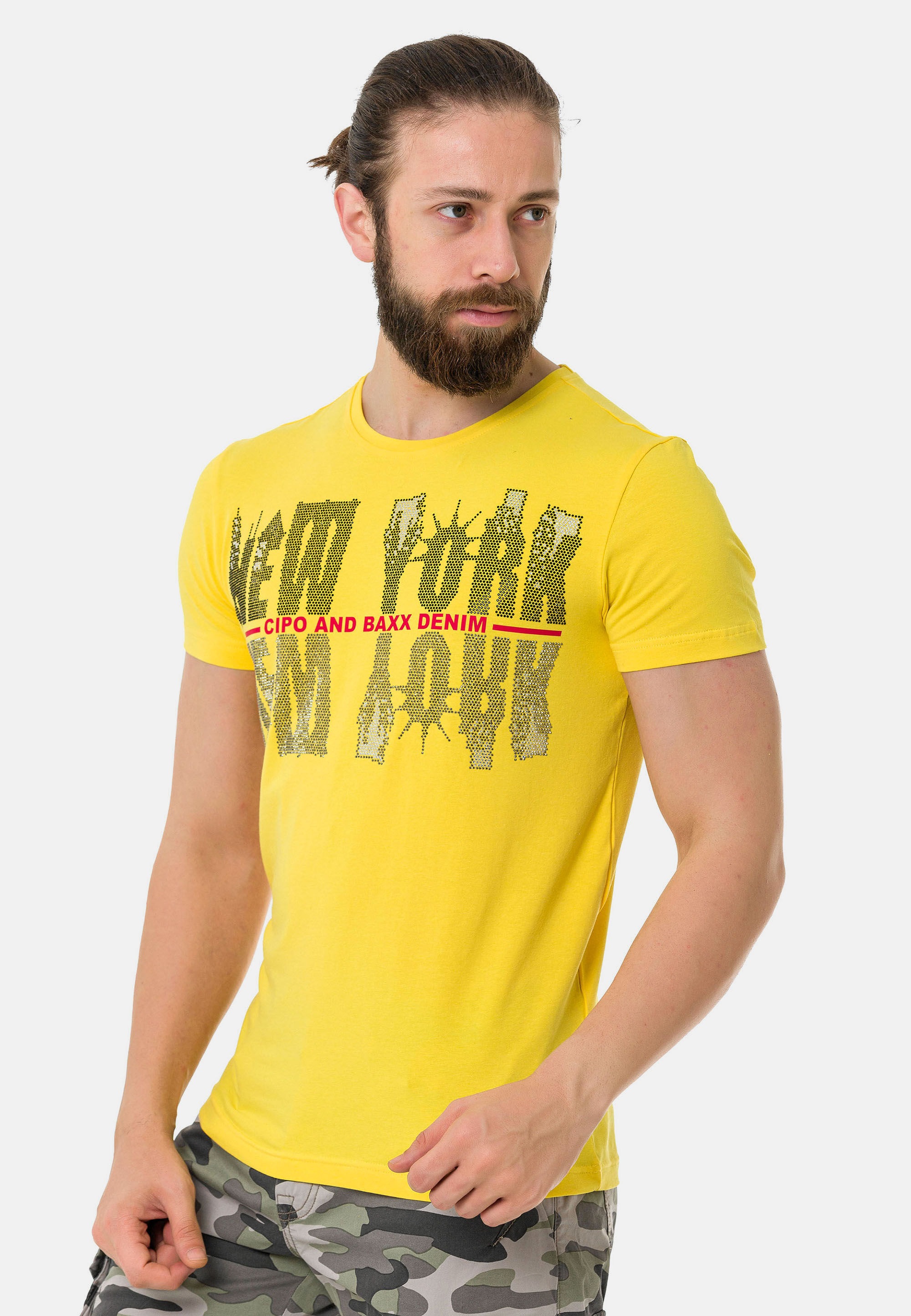 Cipo & Baxx T-Shirt »T-Shirt«, mit New York-Motiv