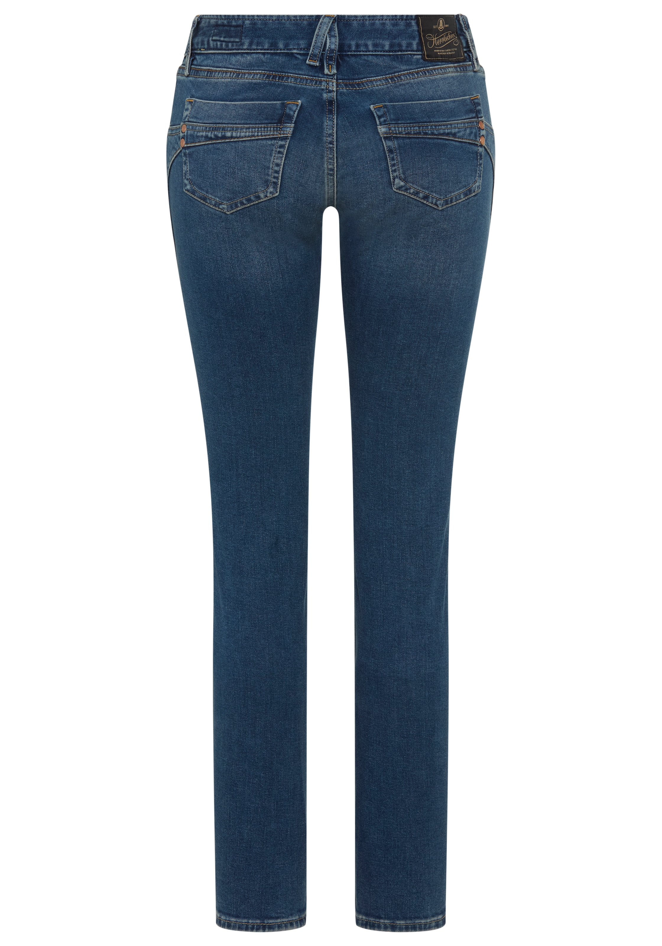 Herrlicher Slim-fit-Jeans »Touch Slim Denim Cashmere Touch« mit besonderer Nahtführung, Mid Waist