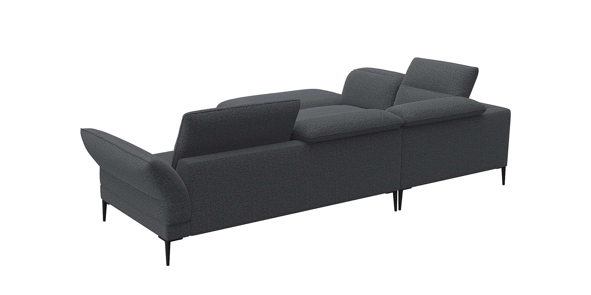 Flexlux Salino Corner Sofa with Ottoman Anthracite 2