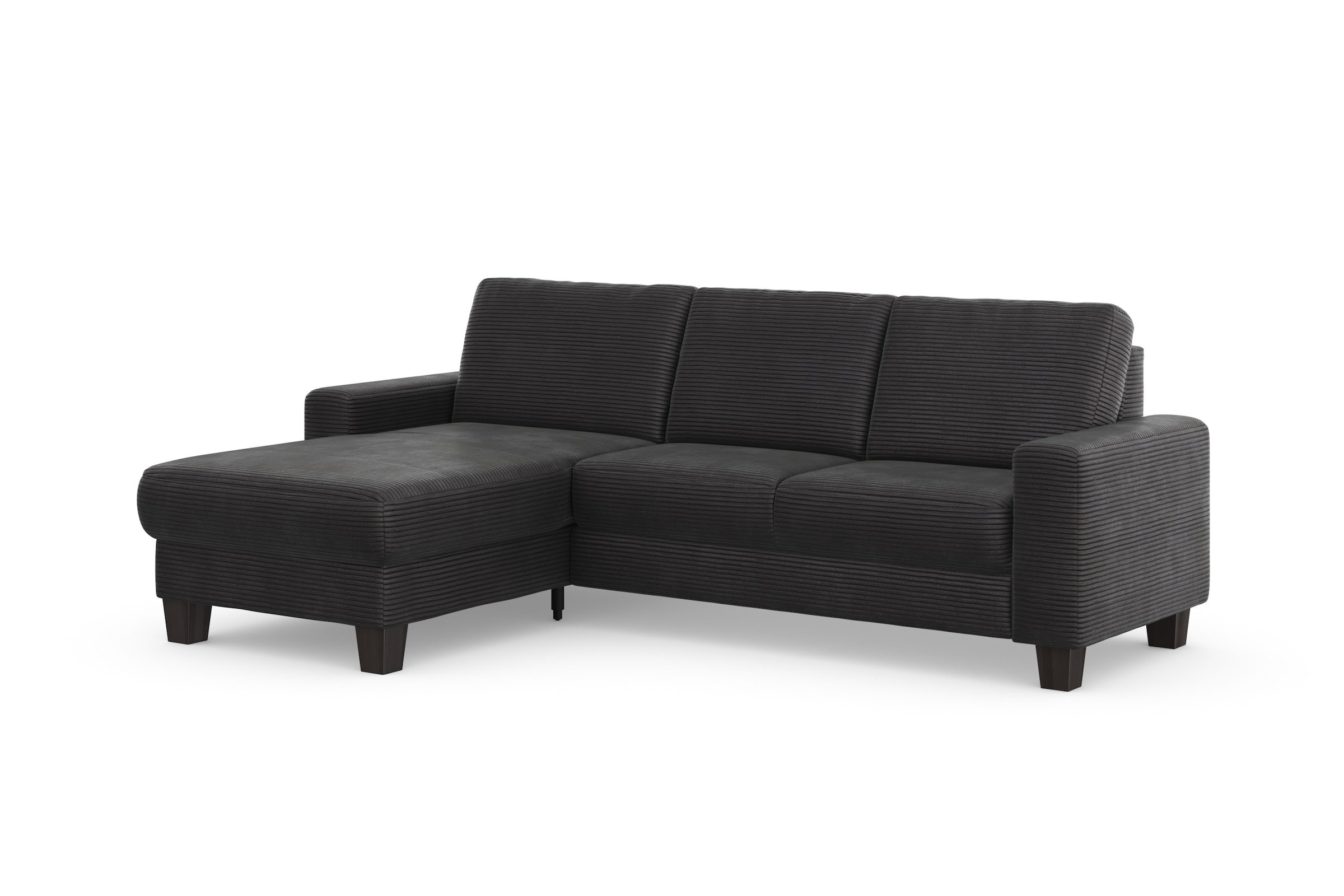 Home affaire Ecksofa »Summer L-Form«, mit Recamiere, mit oder ohne Bettfunktion und Bettkasten, Cord-Bezug