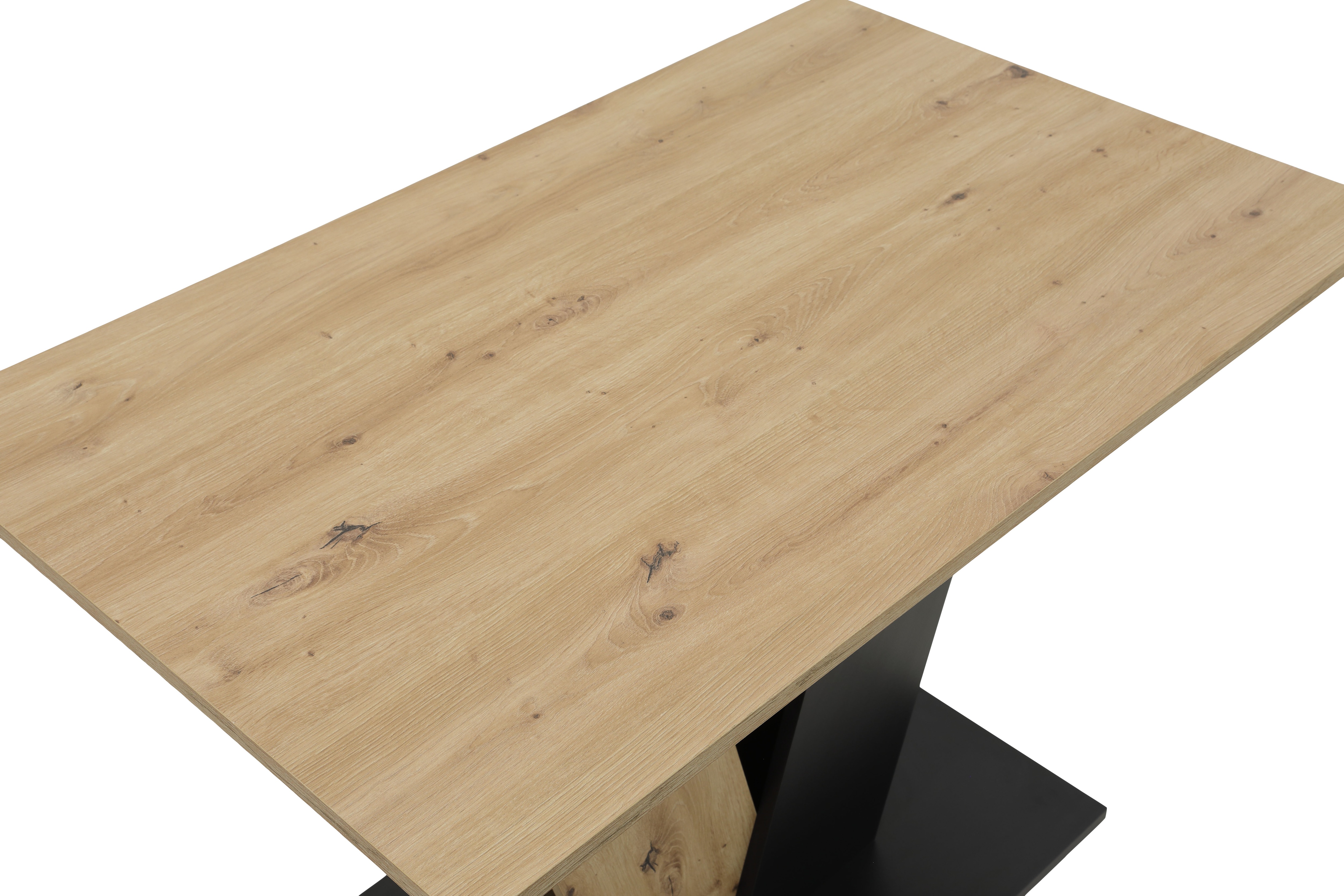 Thumbnail - HELA Esstisch "JUDITH mit ABS-Kante" 1 Stk. tlg. Melamin, Säulentisch, V-Form, Bodenplatte farblich abgesetzt