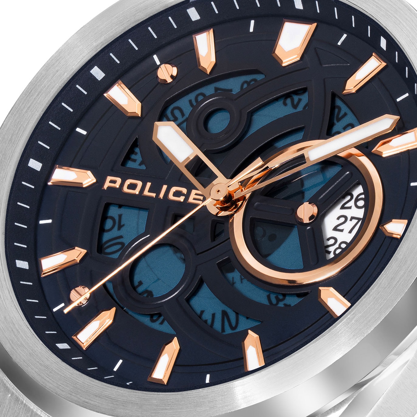 Police Quarzuhr »SALKANTAY«, Armbanduhr, Herrenuhr, Edelstahlarmband, analog, Tag