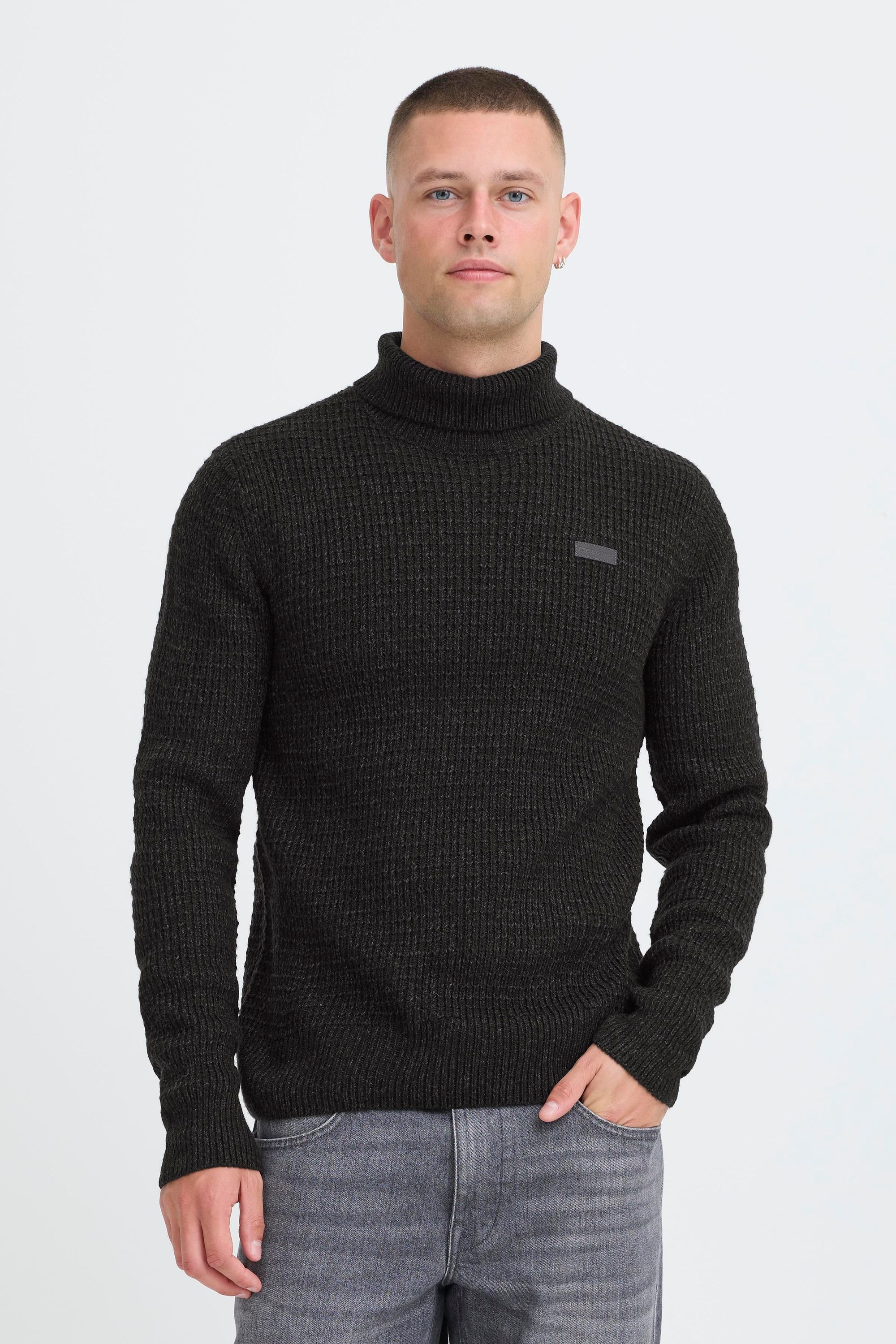 BLEND BHPatta Col Roulé Homme Charcoal Mix M 2